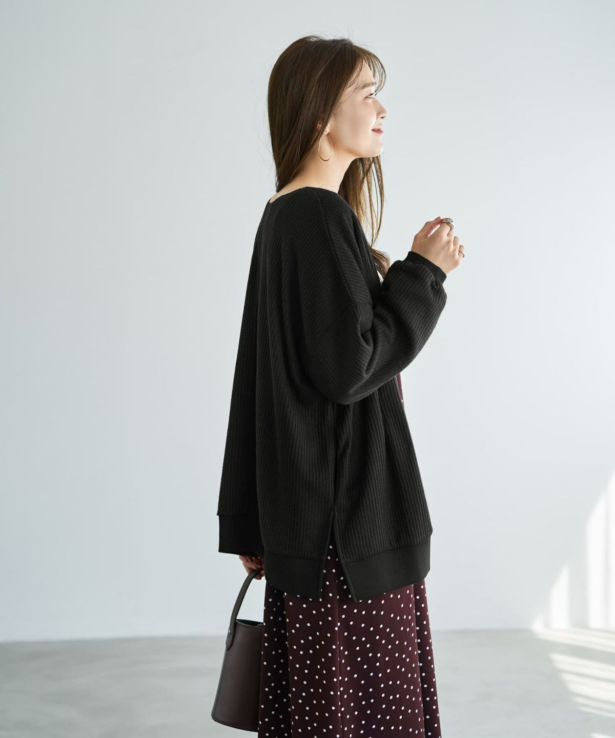 着用イメージ 166cm ブラック