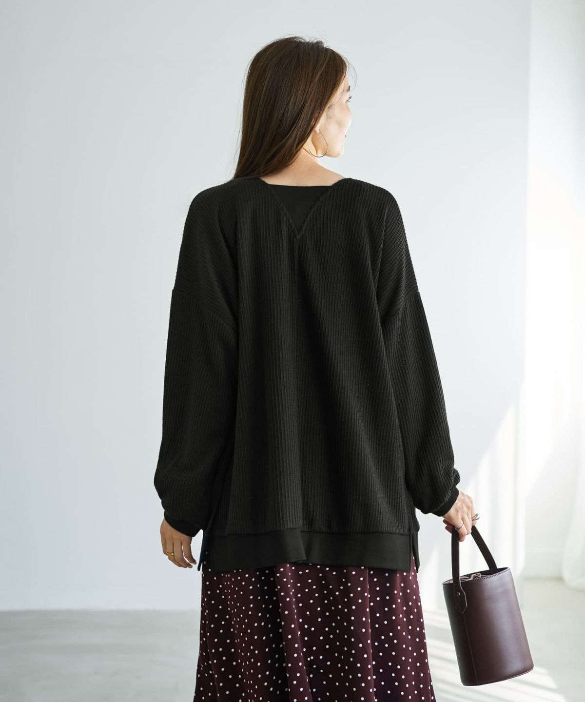 着用イメージ 166cm ブラック