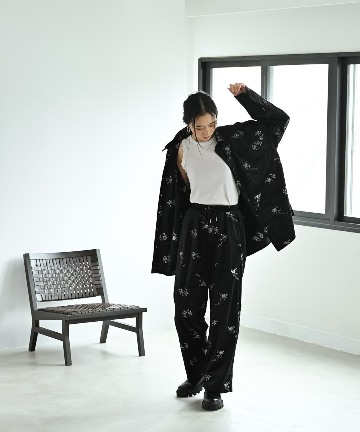 着用イメージ 169cm ブラック