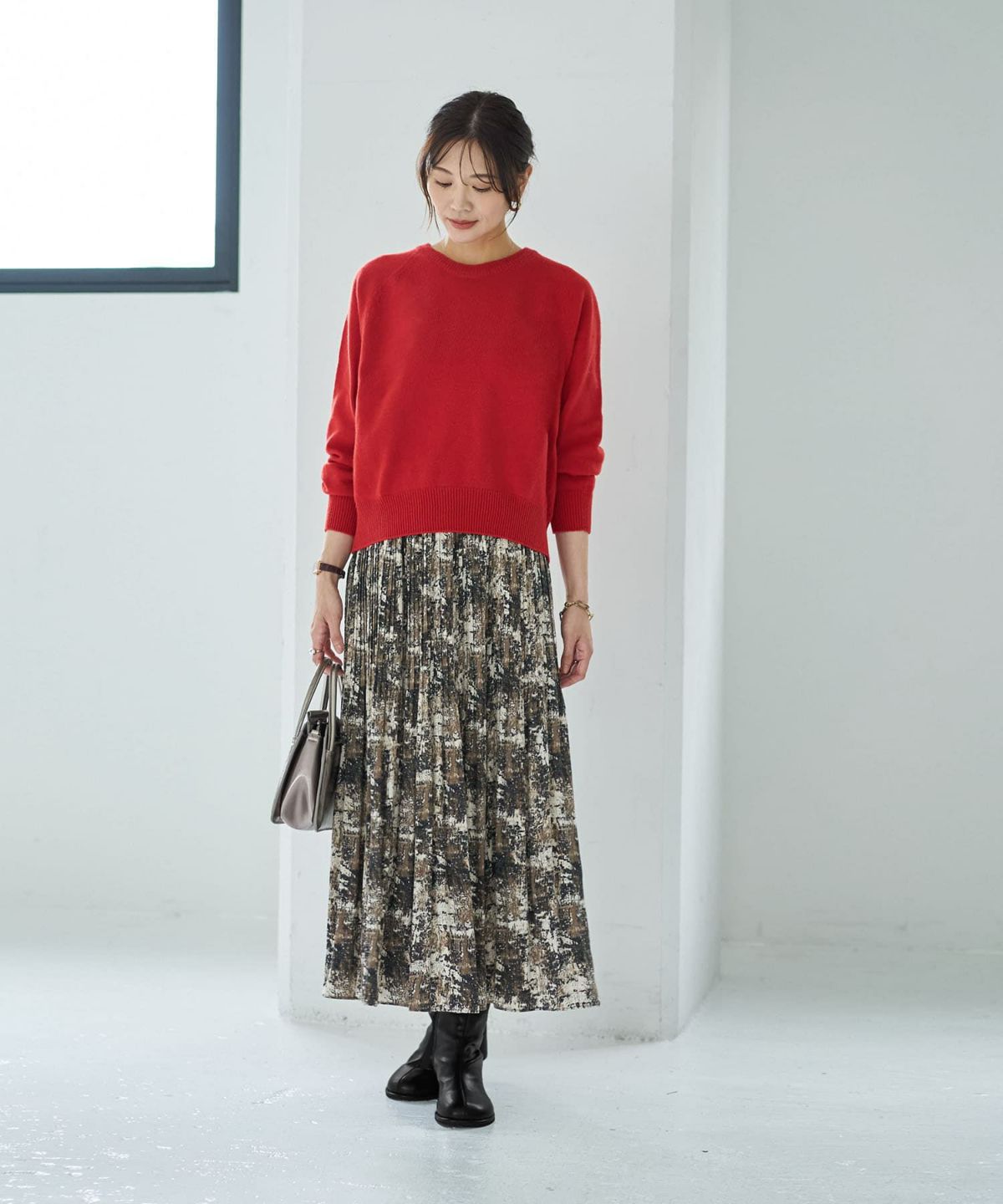 着用イメージ 166cm レッド