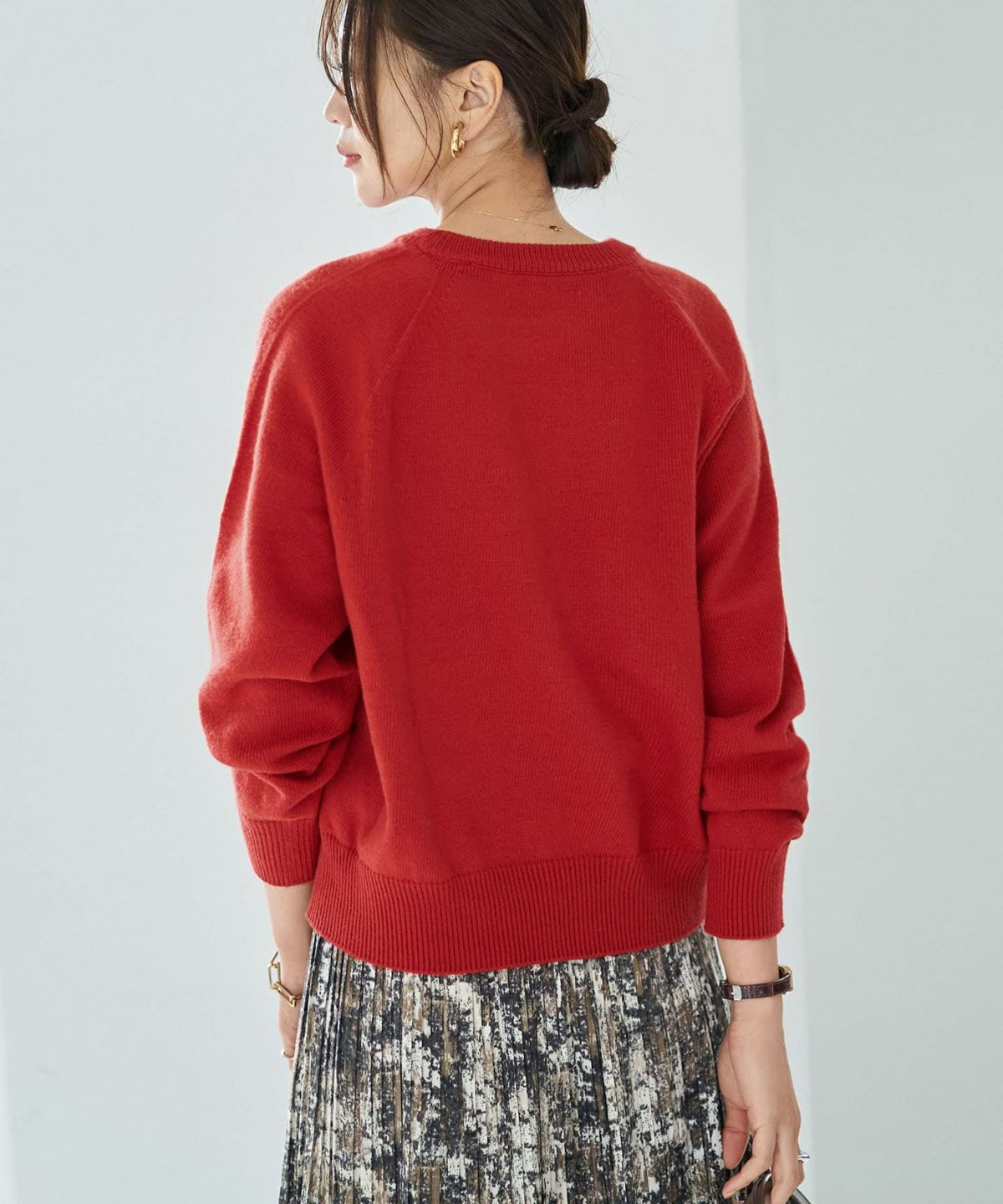 着用イメージ 166cm レッド