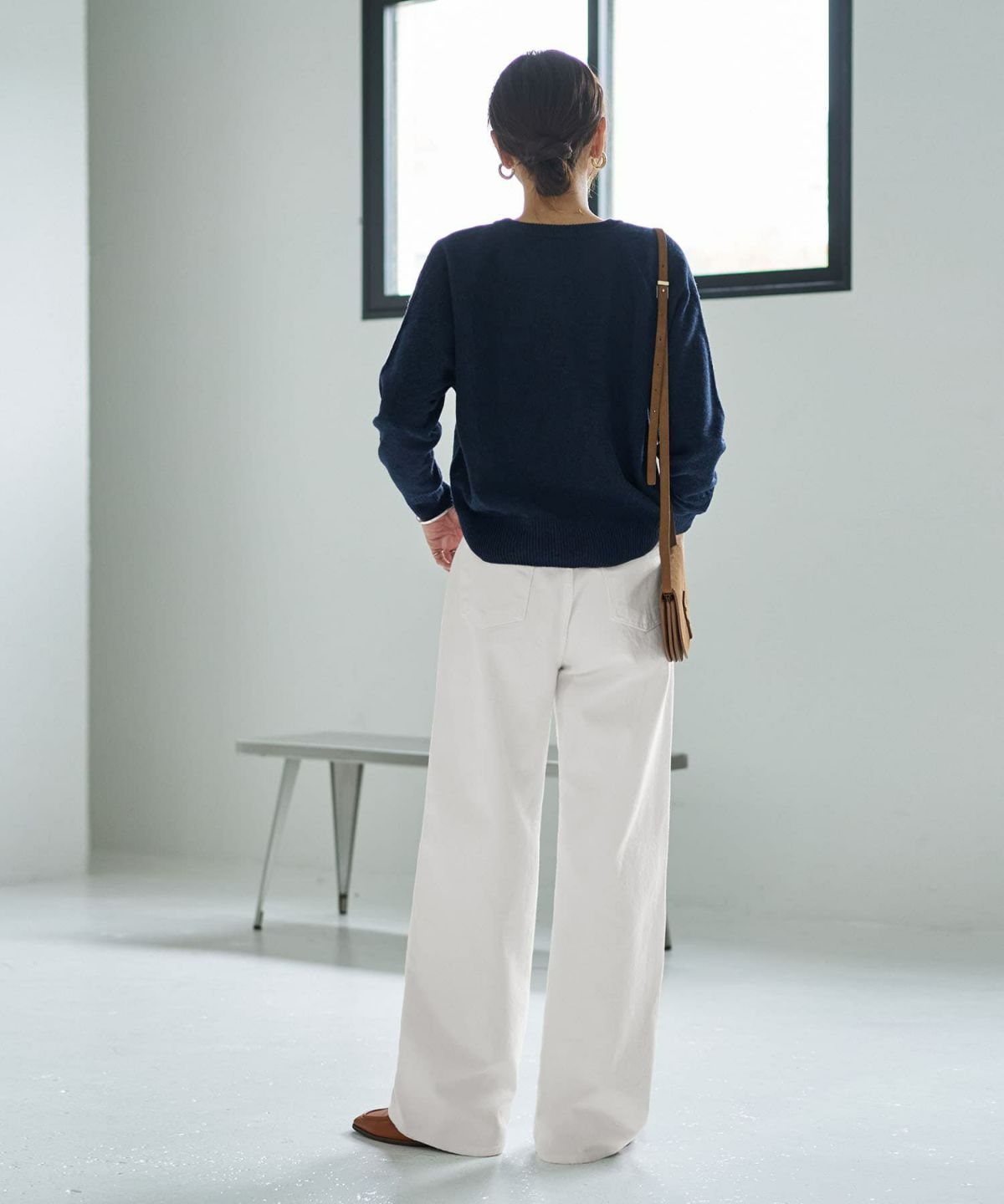 着用イメージ 166cm ネイビー