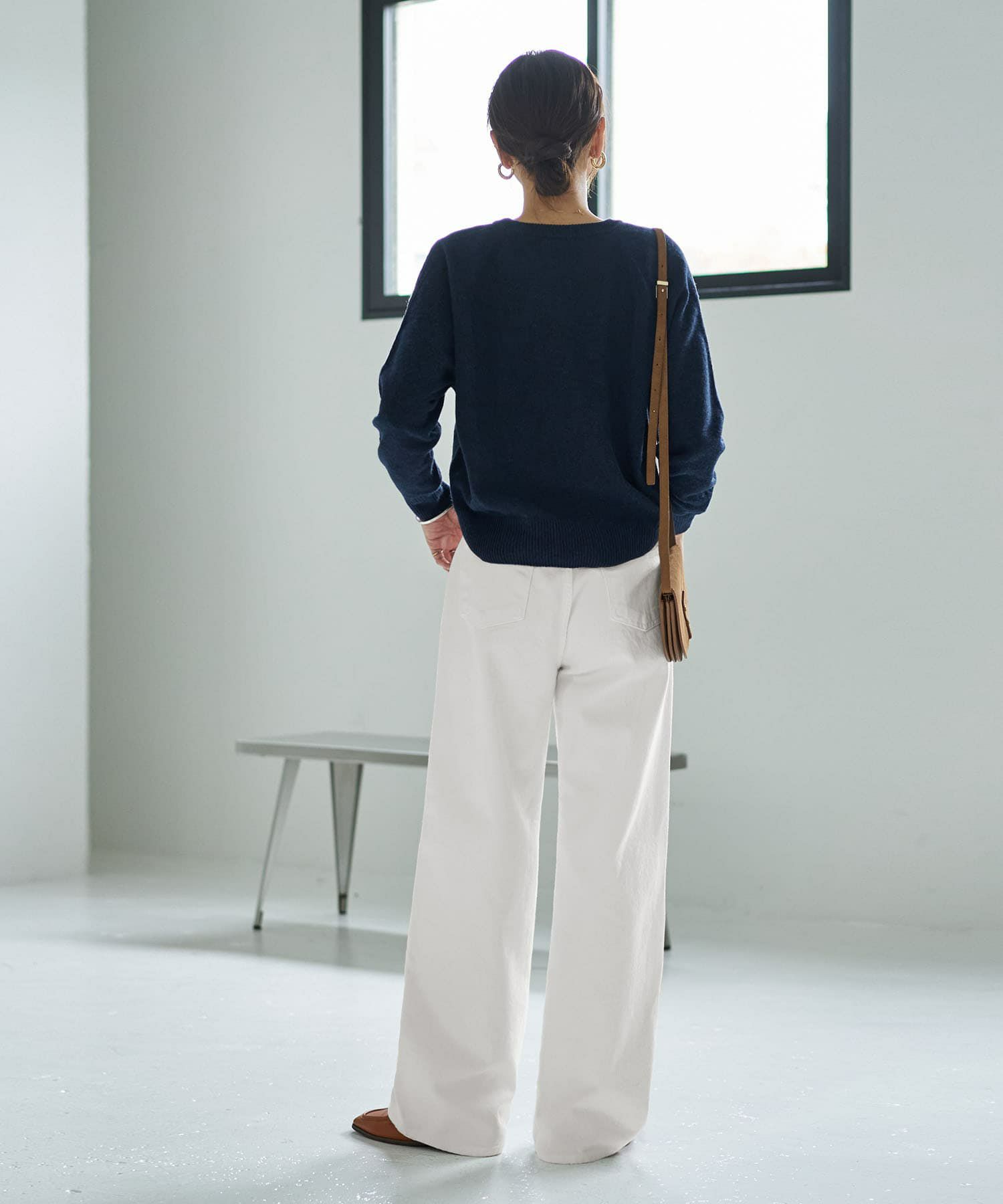 着用イメージ 166cm ネイビー