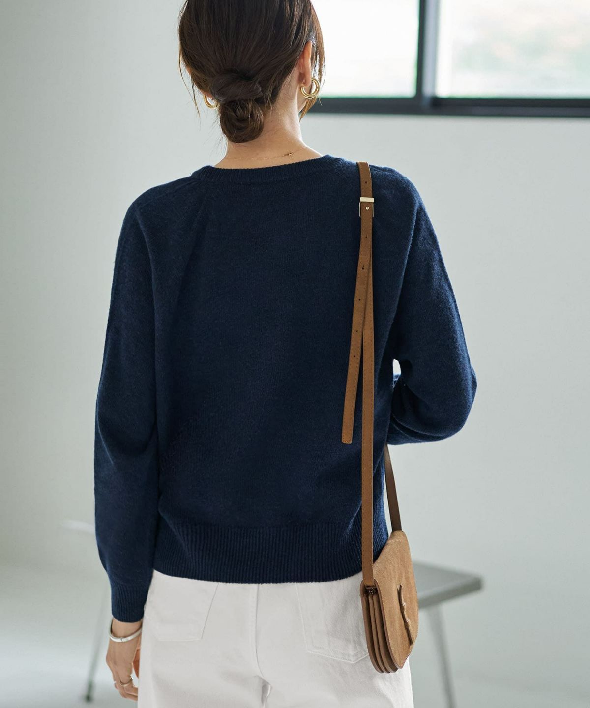 着用イメージ 166cm ネイビー