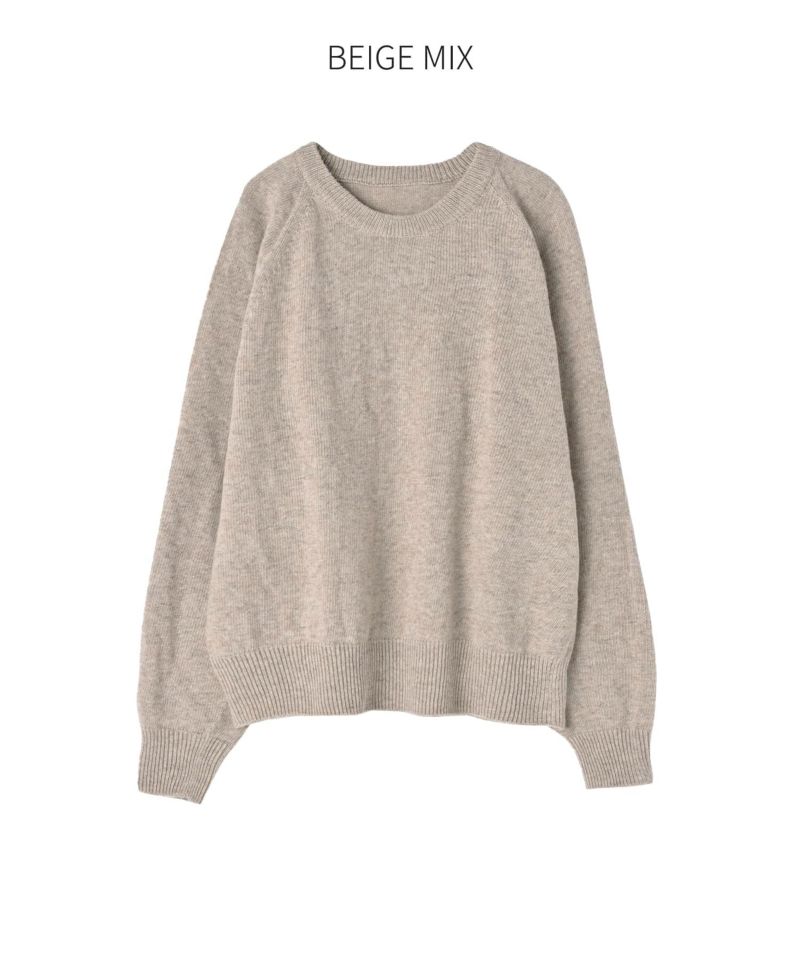 現行 美品✨クラネ アンゴラ混 クルーネック ニット ラグランスリーブ ふわふわ CLANE/クラネ】BULKY SLEEVE ANGORA KNIT TOPS/バルキースリーブ