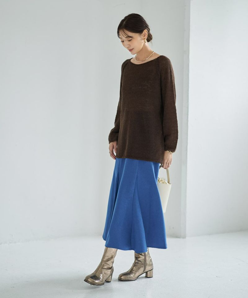 アルパカ混エアリールーズニットトップス | おしゃれな大人