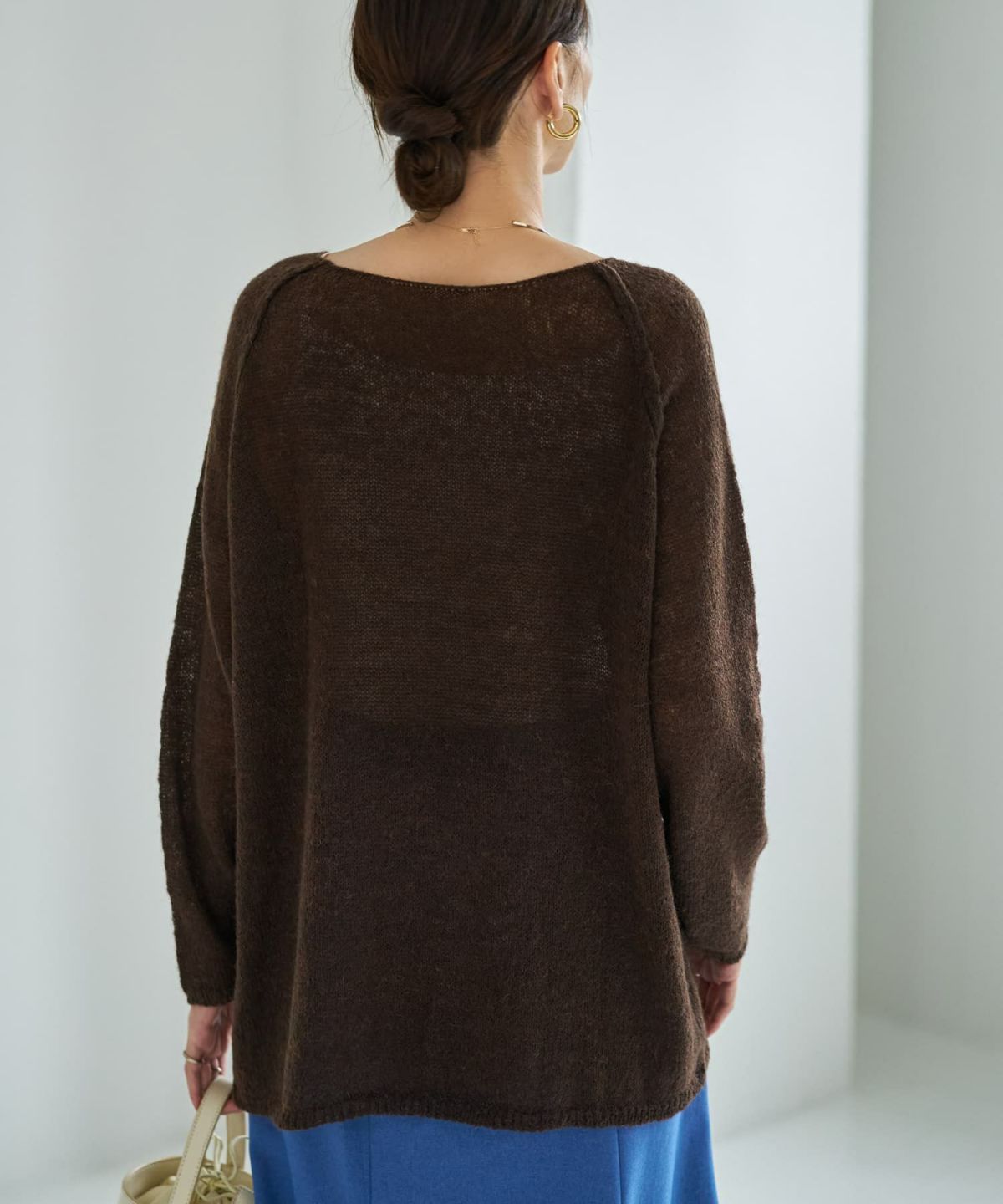 着用イメージ 166cm ブラウン