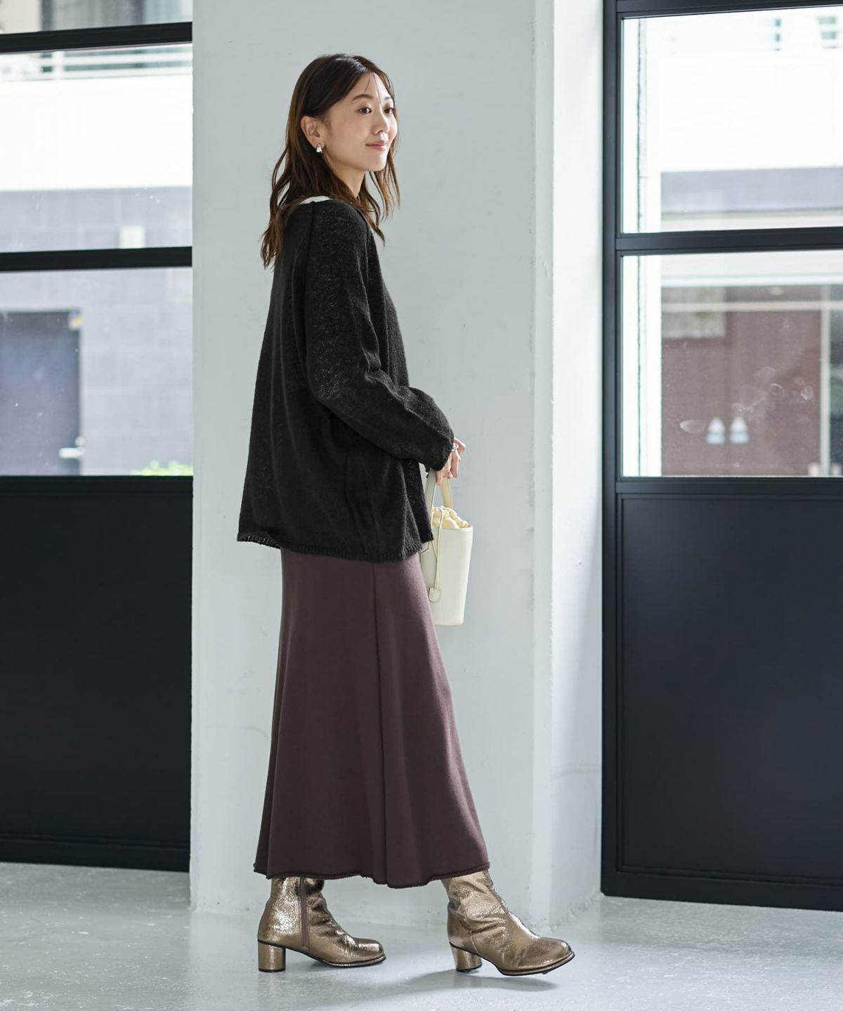 着用イメージ 166cm ブラック