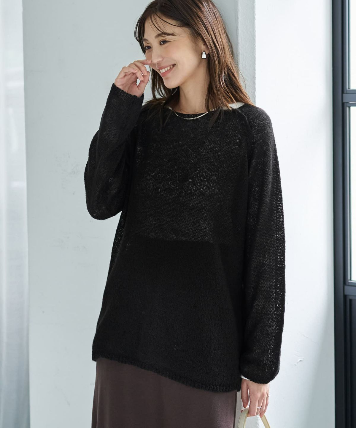 着用イメージ 166cm ブラック