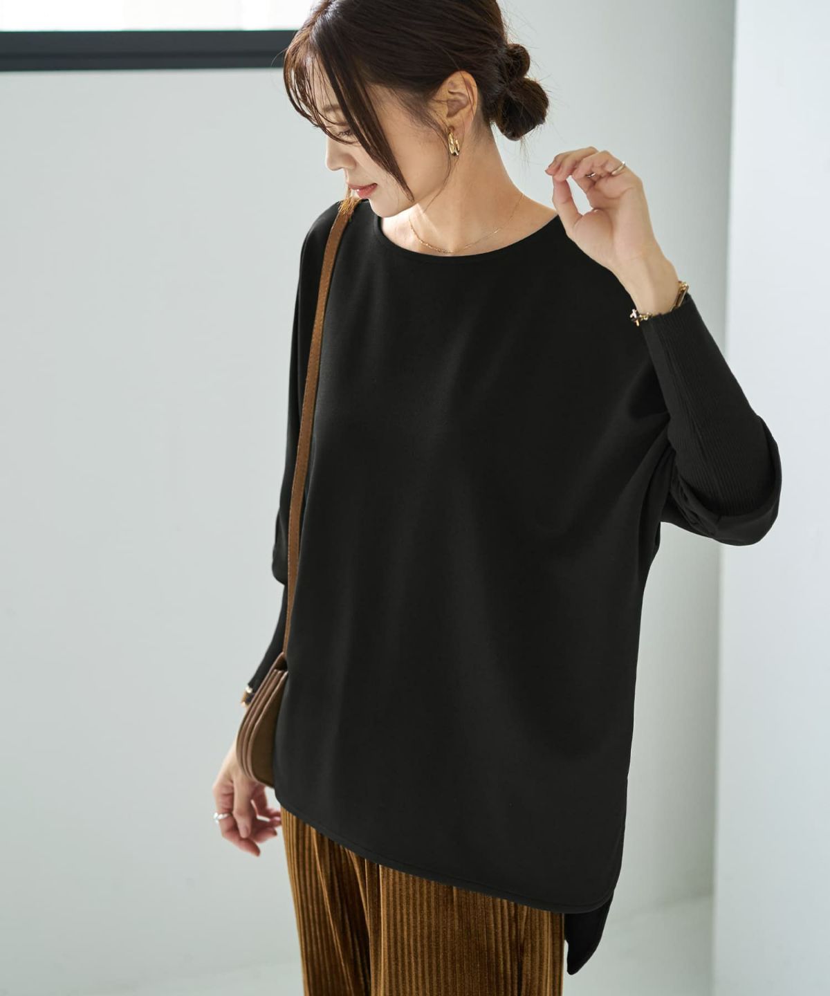 着用イメージ 166cm ブラック