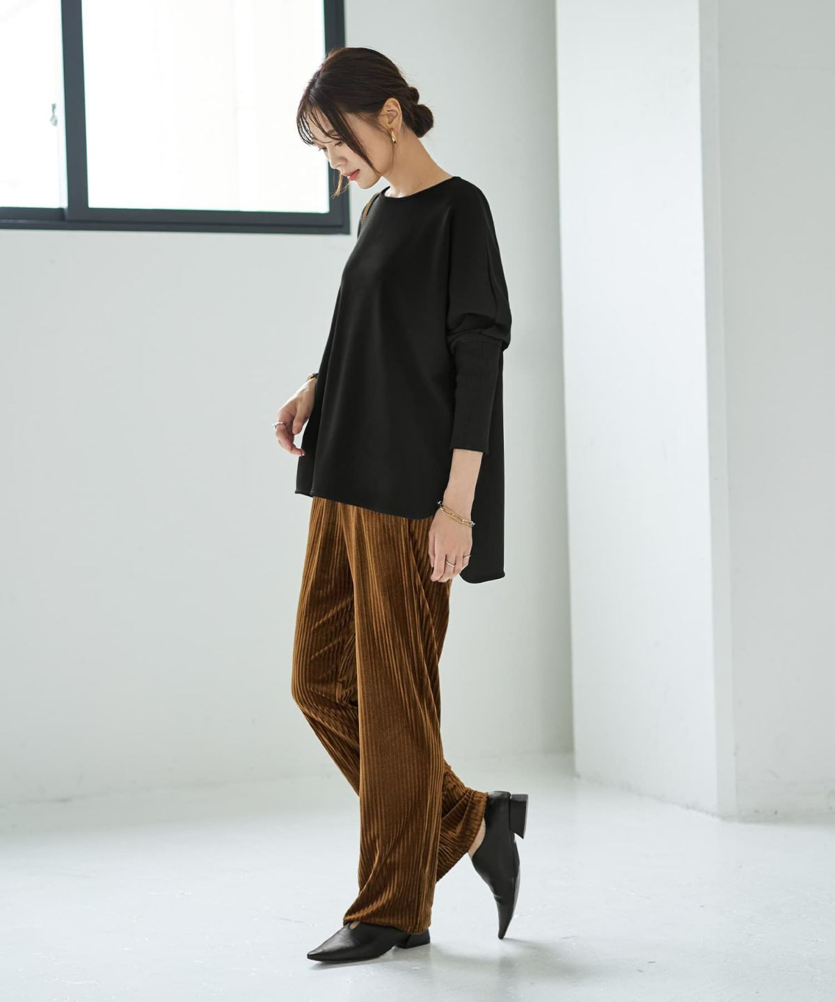 着用イメージ 166cm ブラック