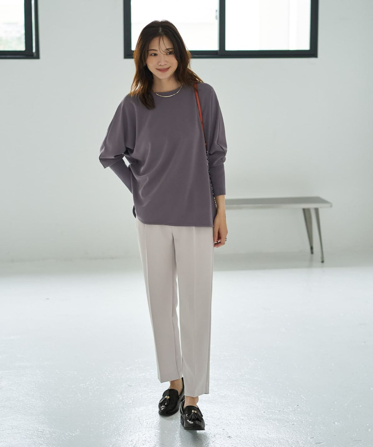 着用イメージ 166cm グレー