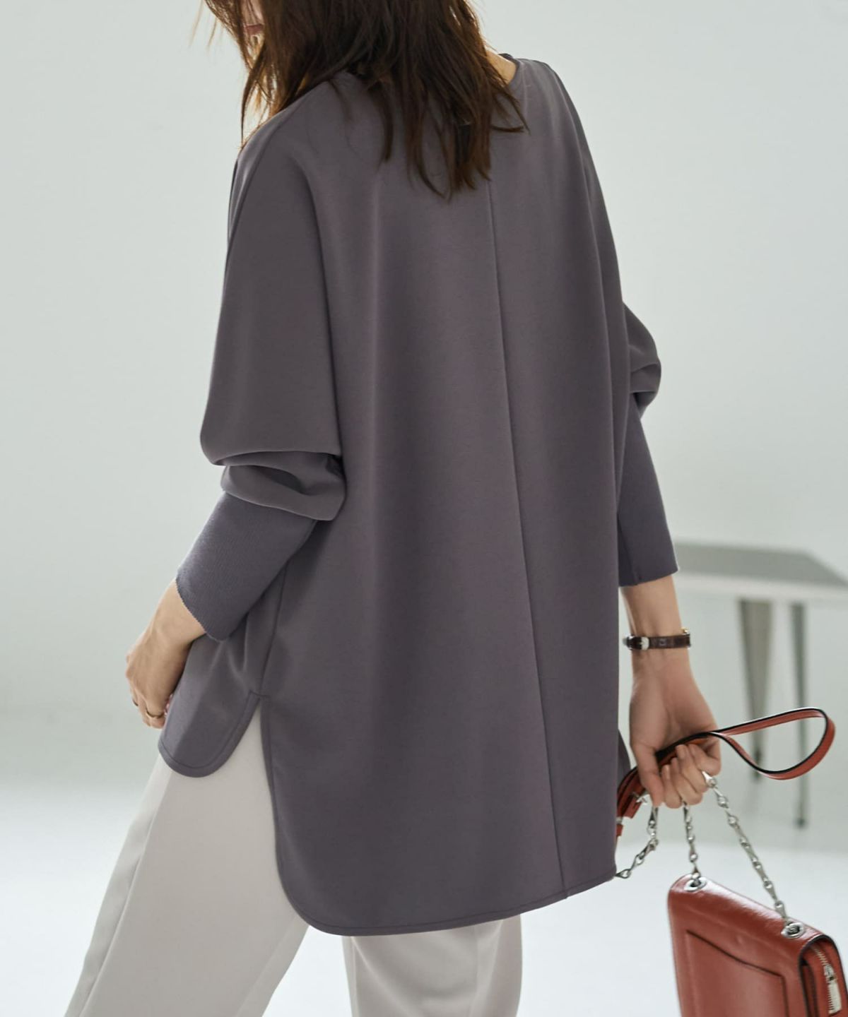 着用イメージ 166cm グレー