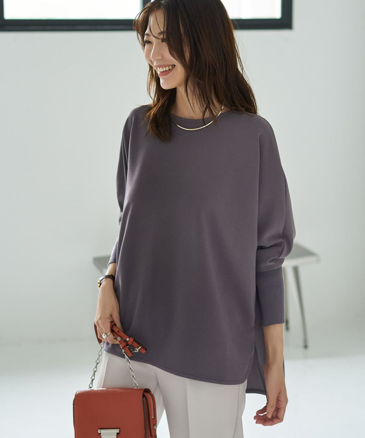 着用イメージ 166cm グレー