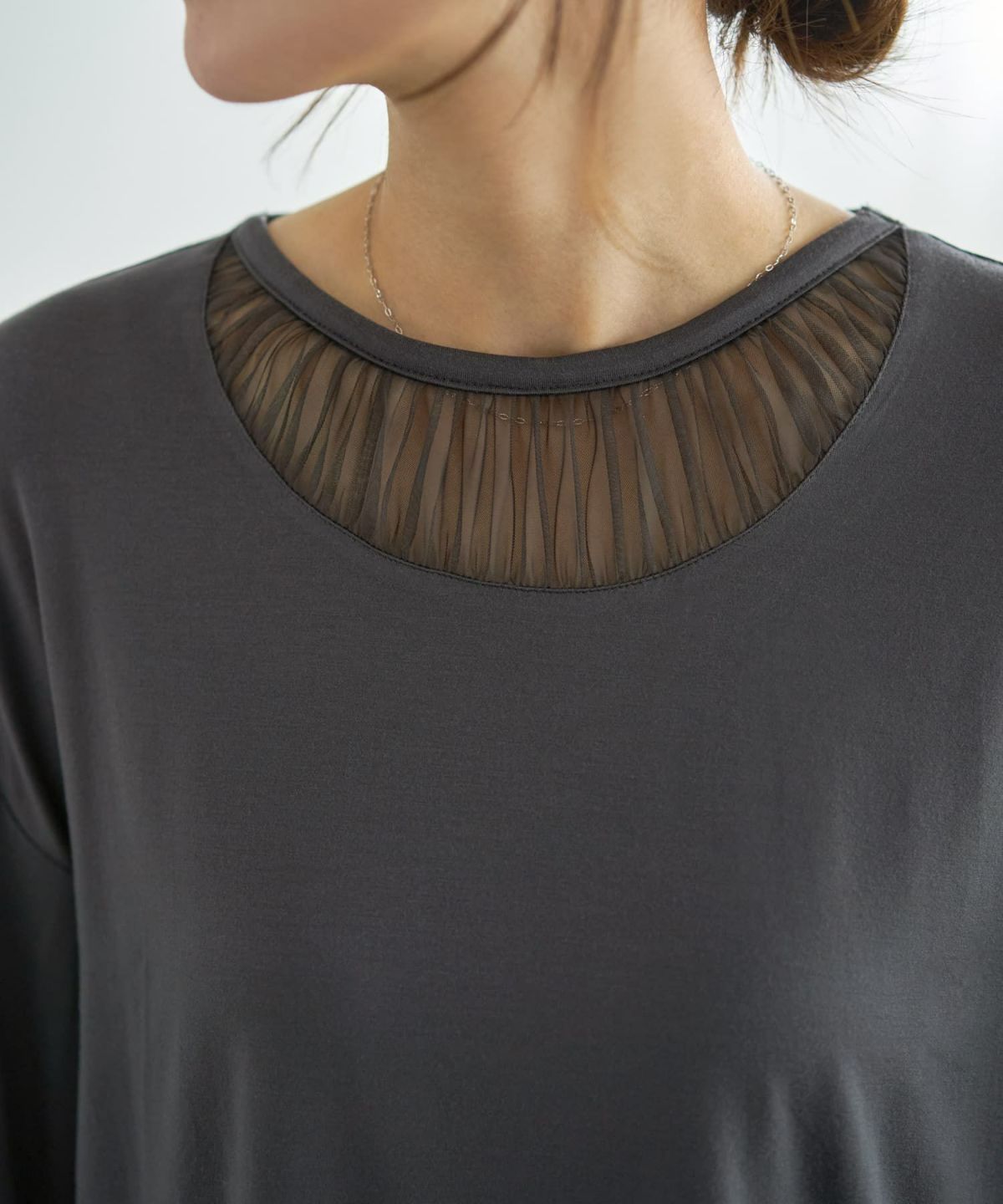 着用イメージ 166cm チャコール