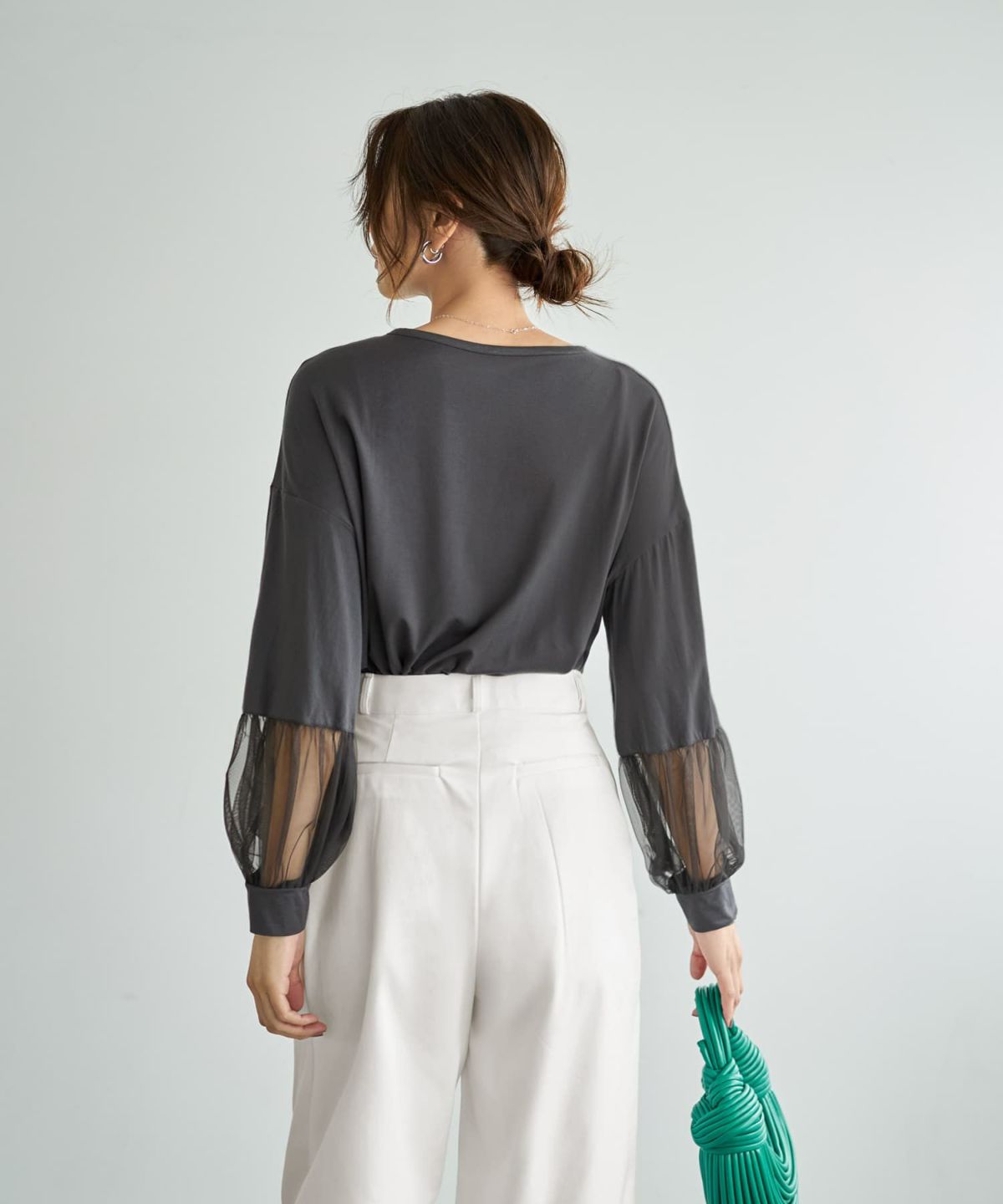 着用イメージ 166cm チャコール