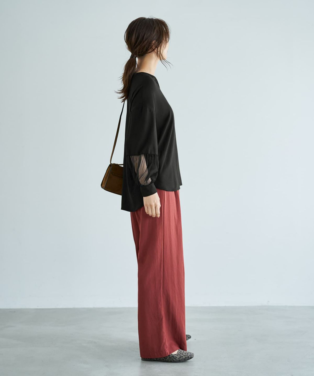 着用イメージ 166cm ブラック