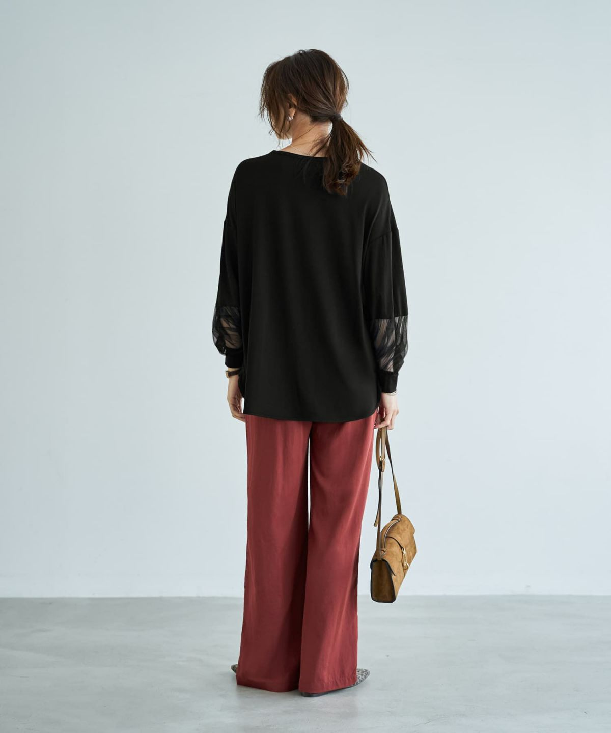 着用イメージ 166cm ブラック