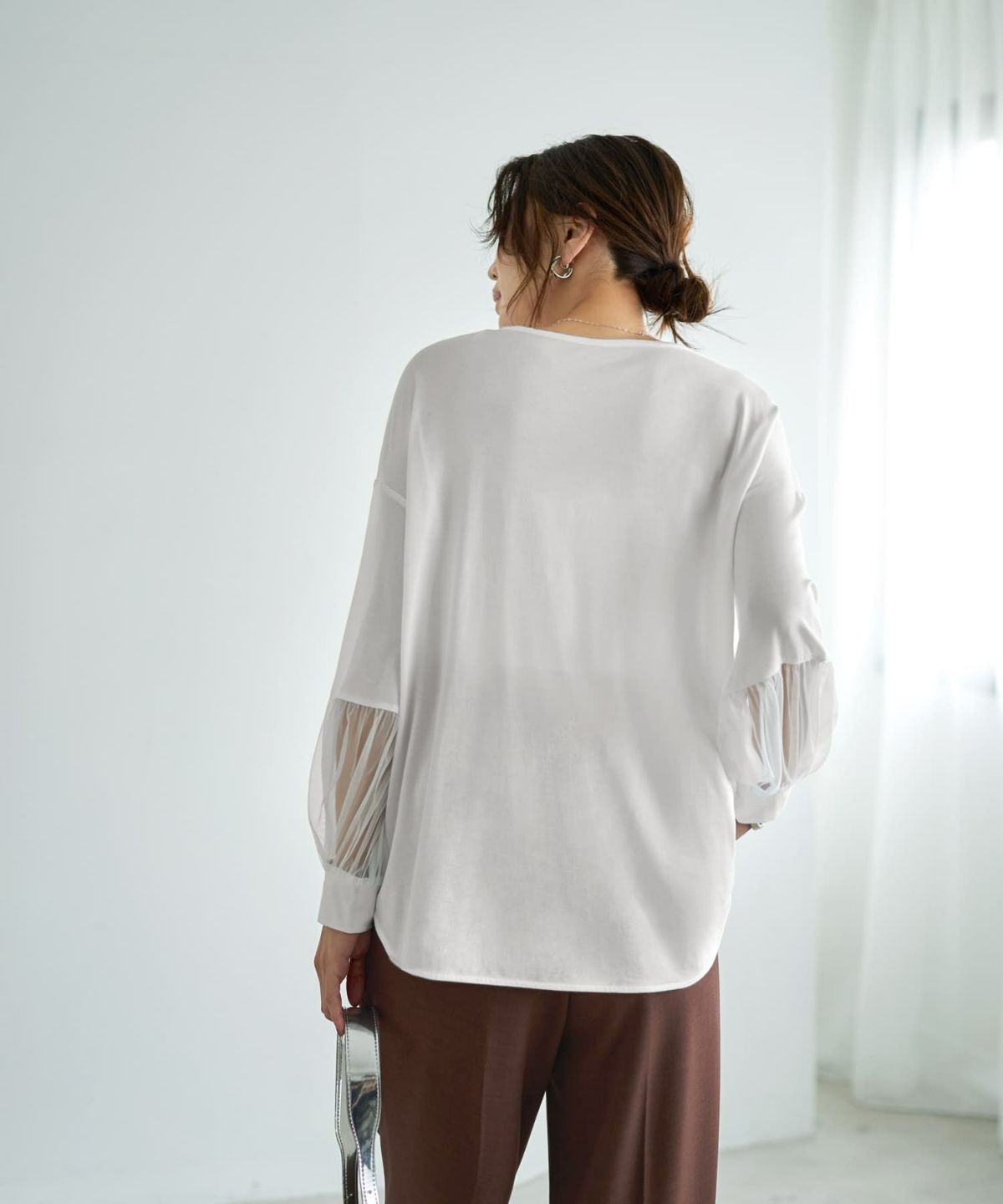 着用イメージ 166cm ホワイト