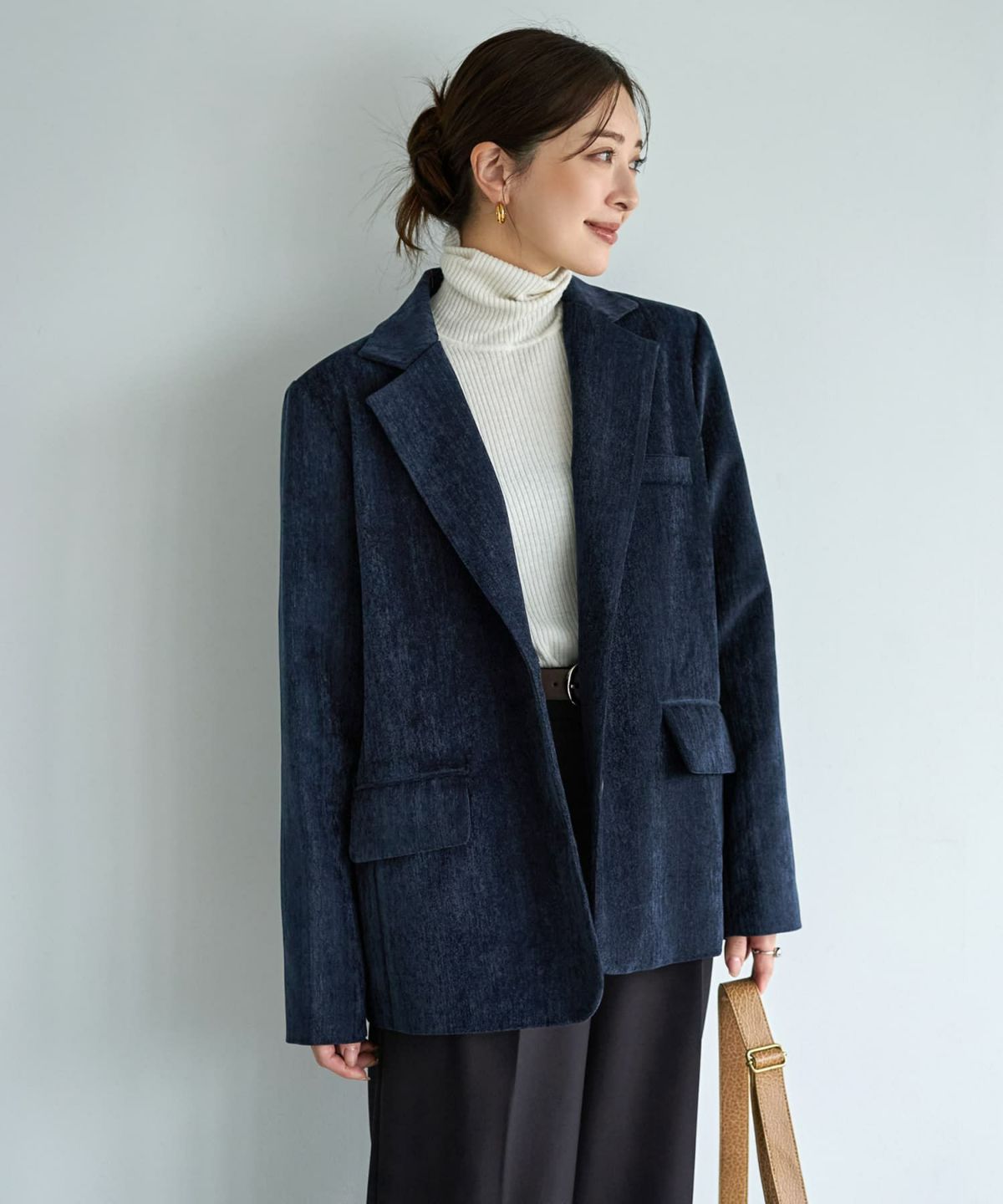 着用イメージ 166cm ネイビー