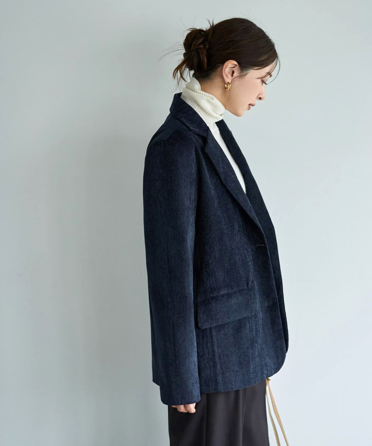着用イメージ 166cm ネイビー