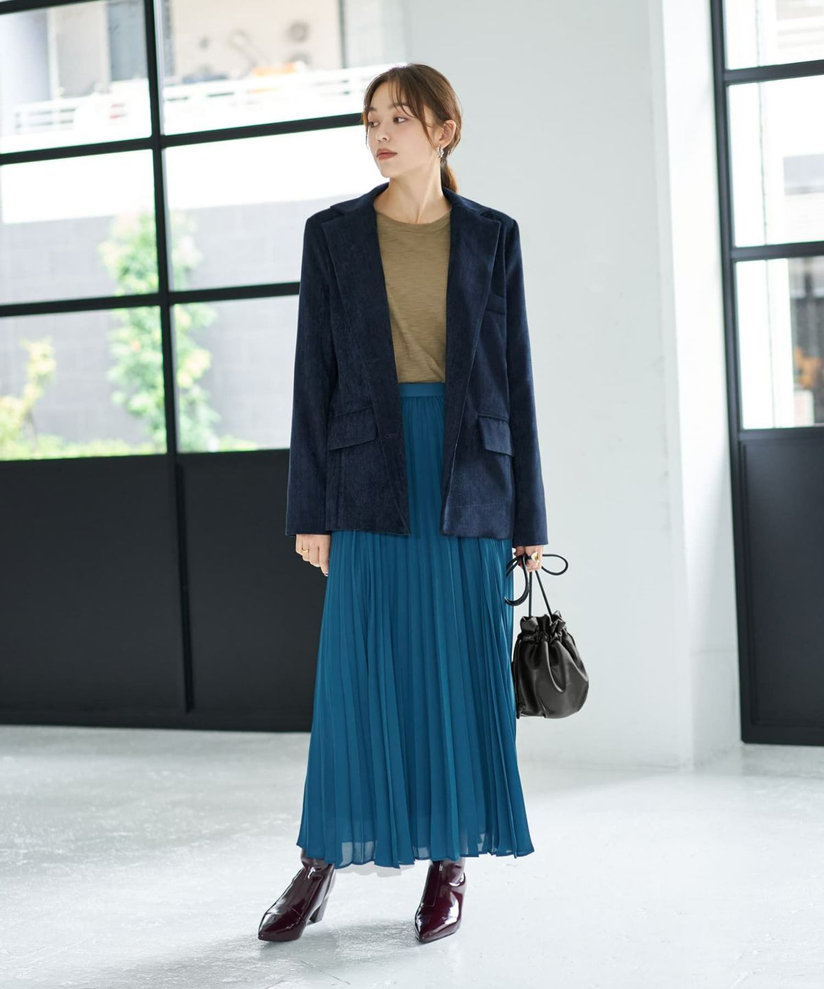 着用イメージ 167cm ネイビー