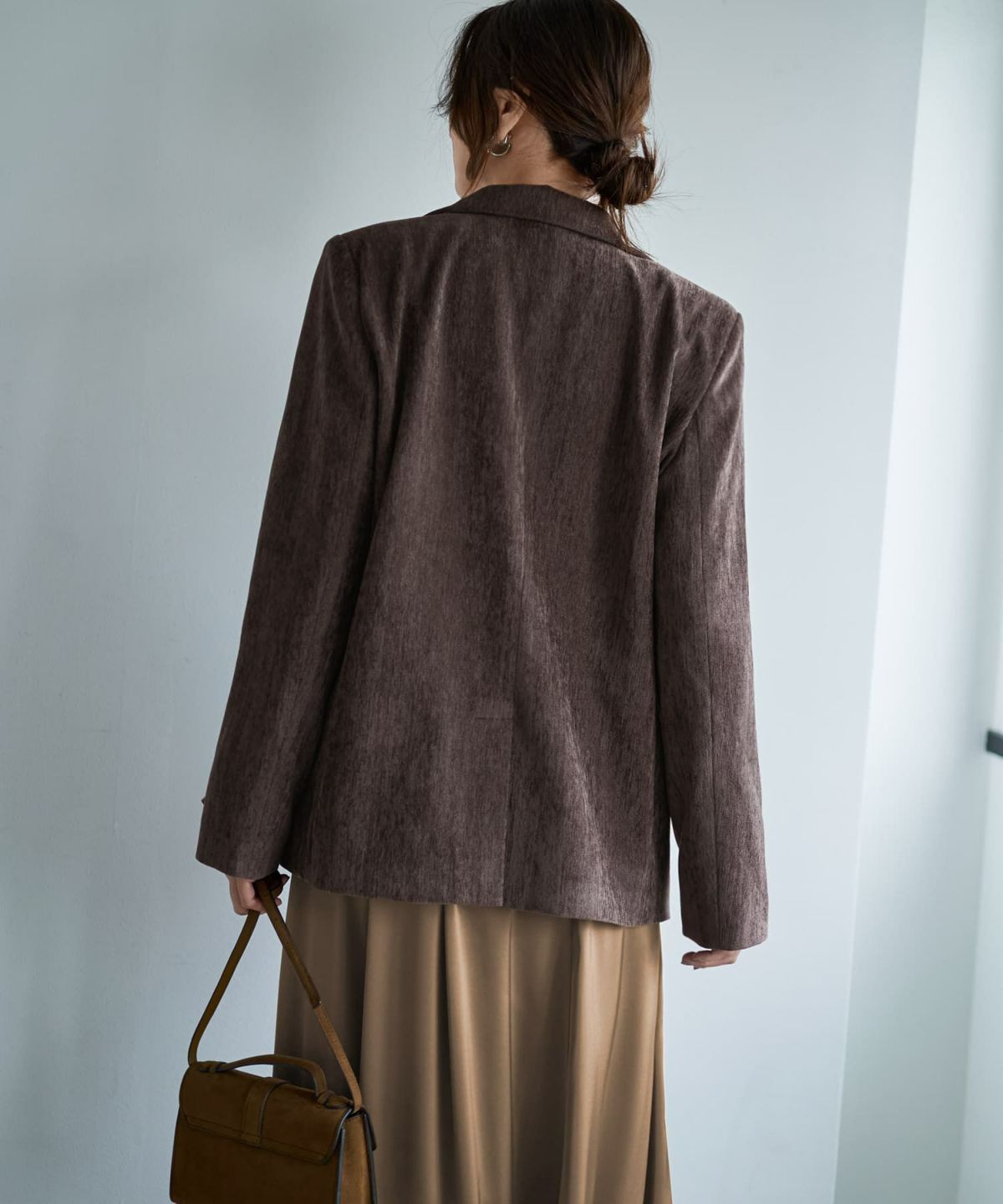 着用イメージ 166cm ブラウン