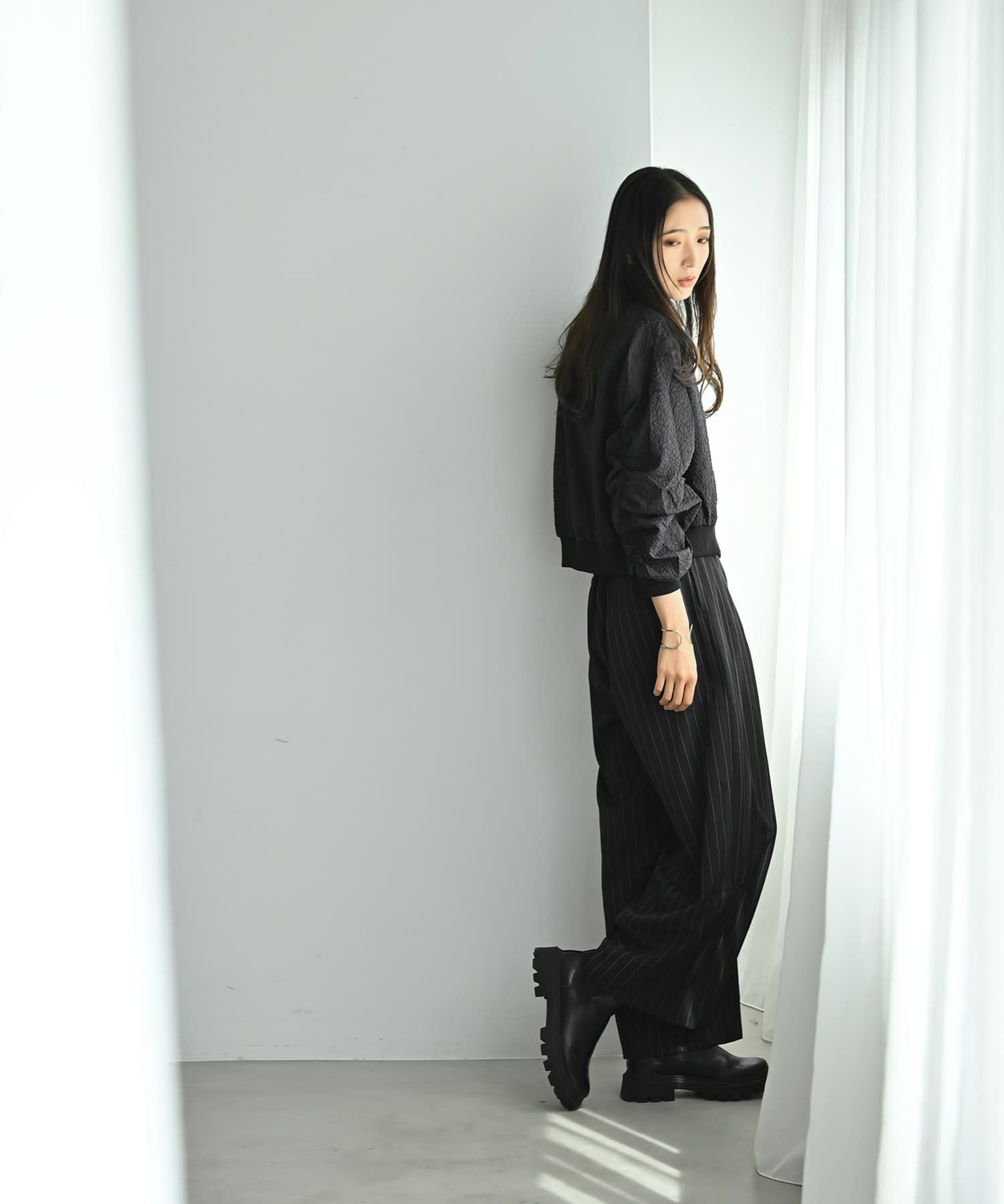 着用イメージ 169cm ブラック