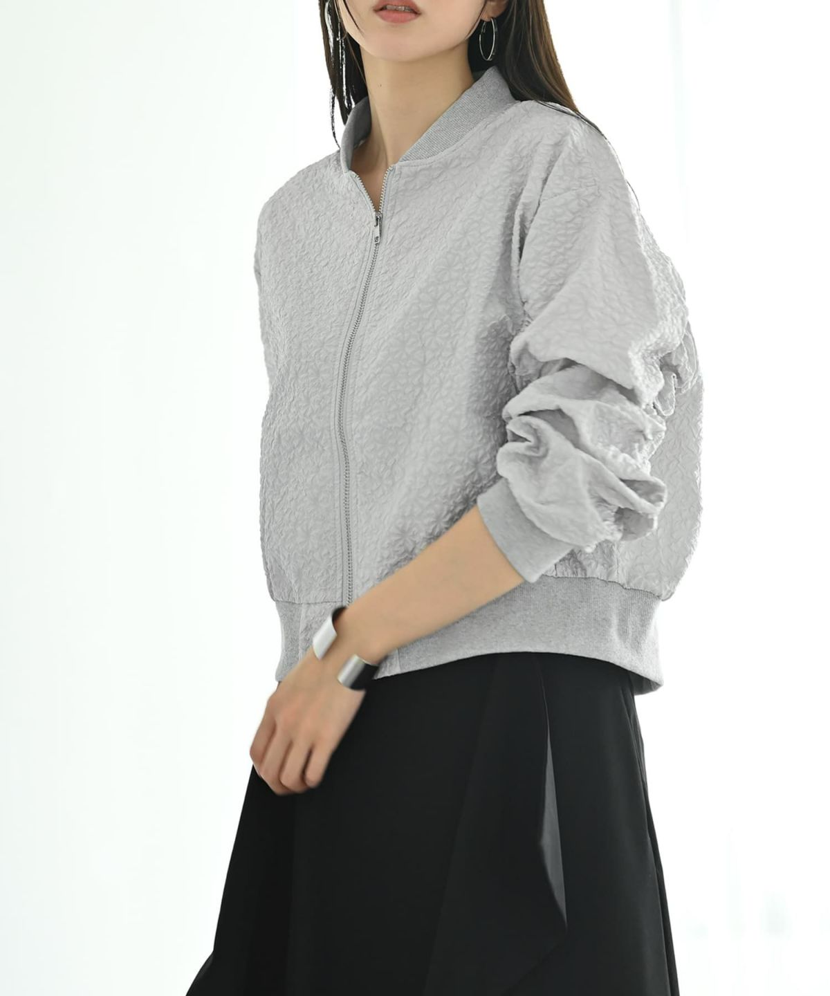 着用イメージ 169cm グレー