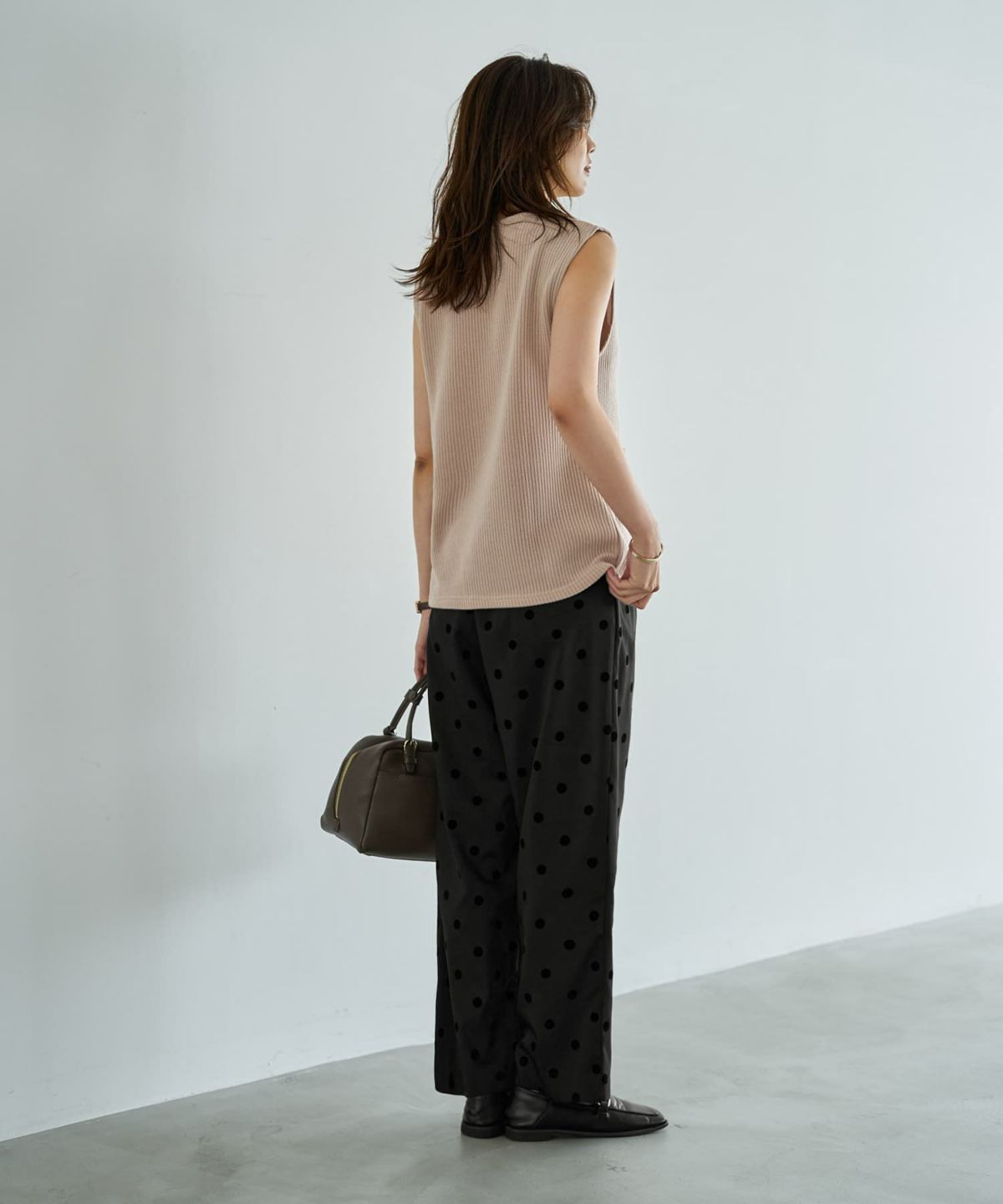 着用イメージ 166cm ピンクベージュ