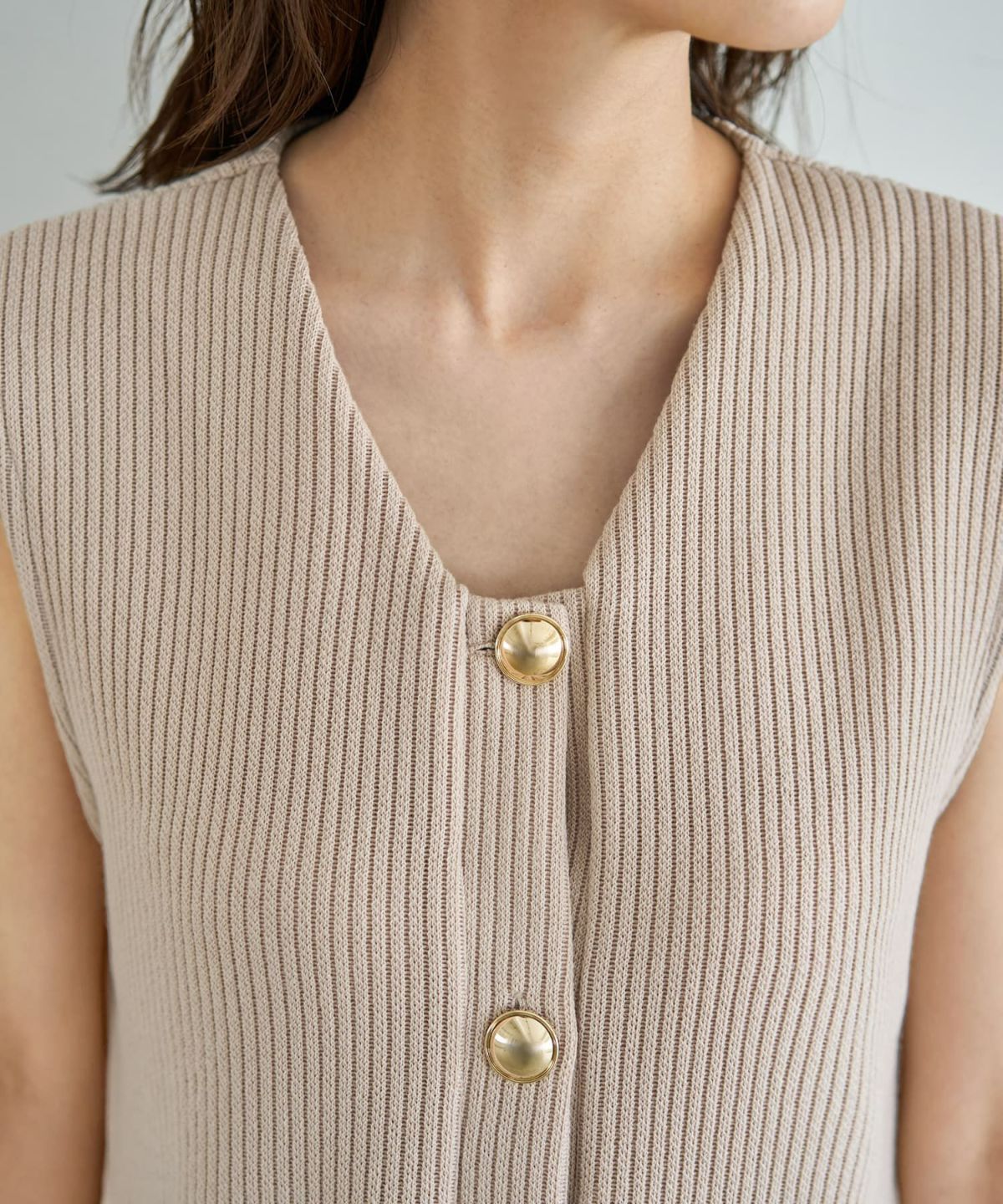 着用イメージ 166cm ピンクベージュ