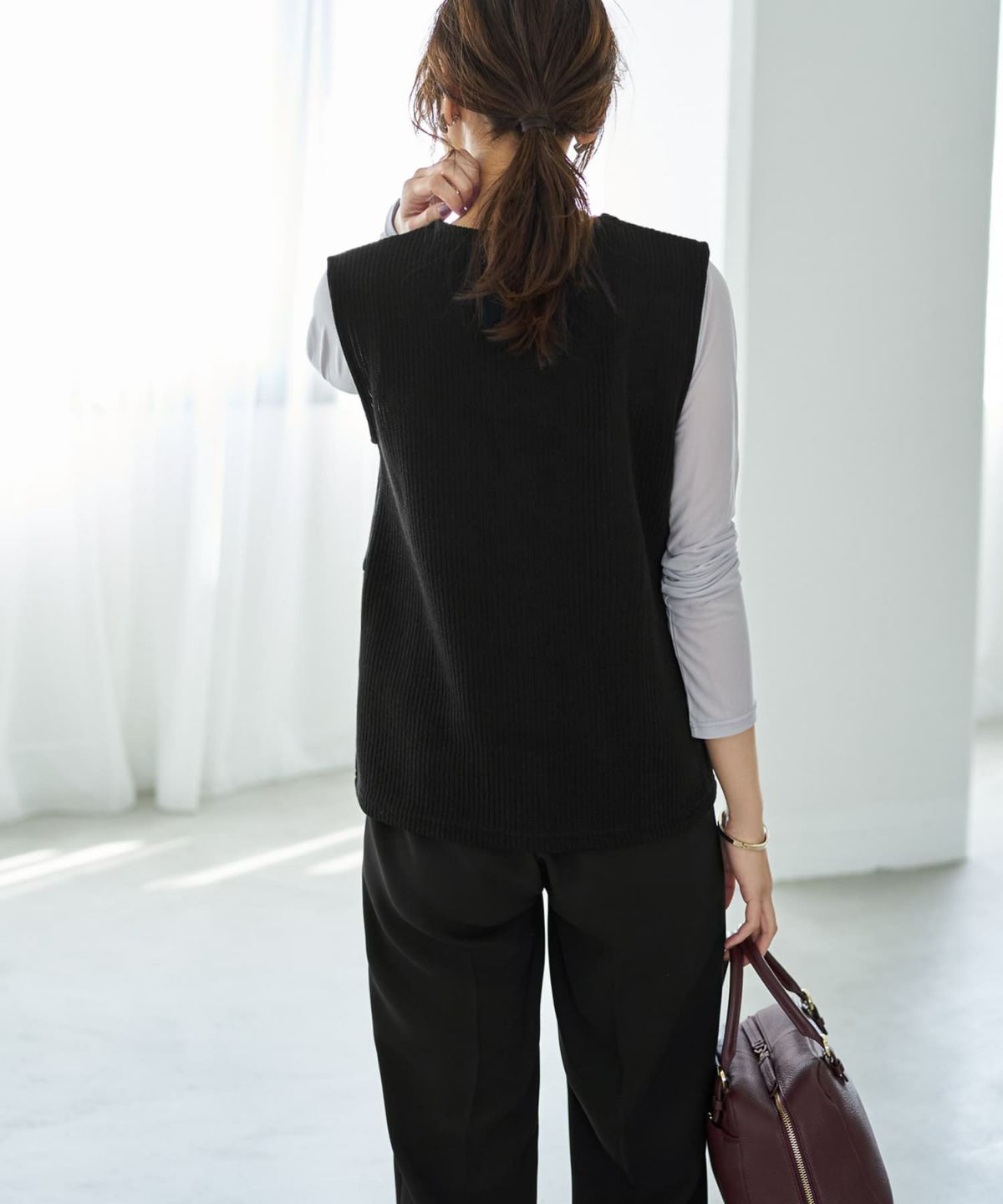 着用イメージ 166cm ブラック