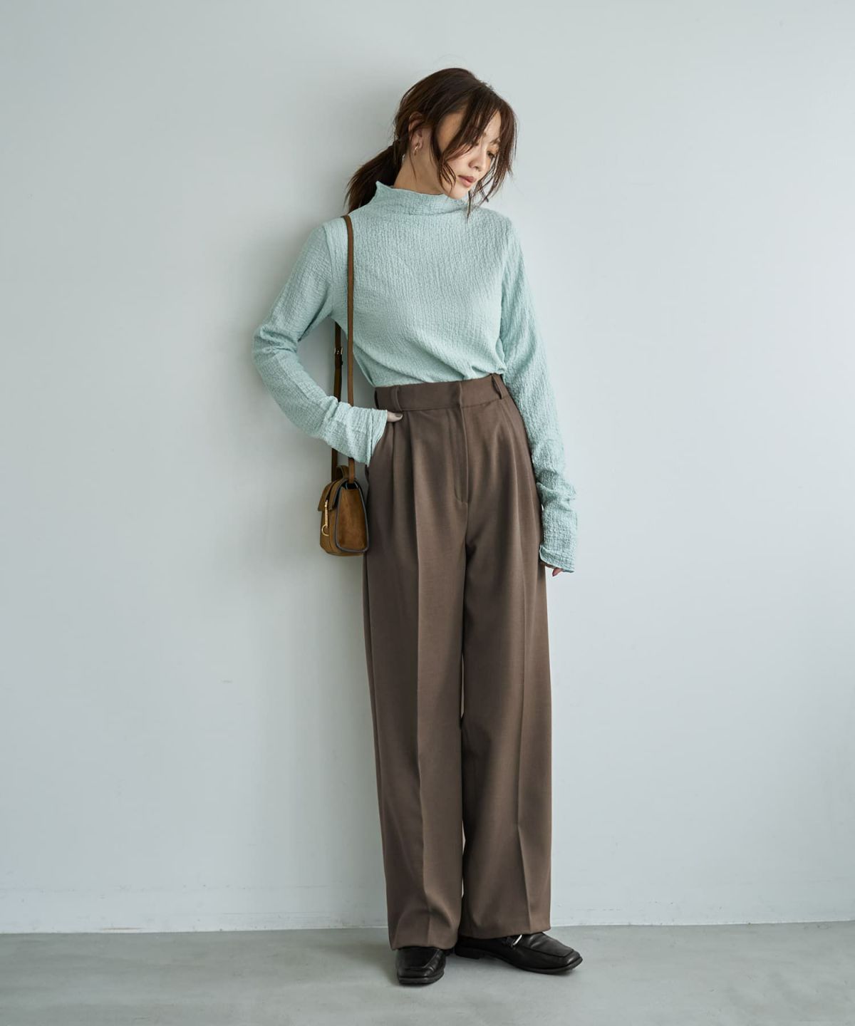 着用イメージ 166cm ミント