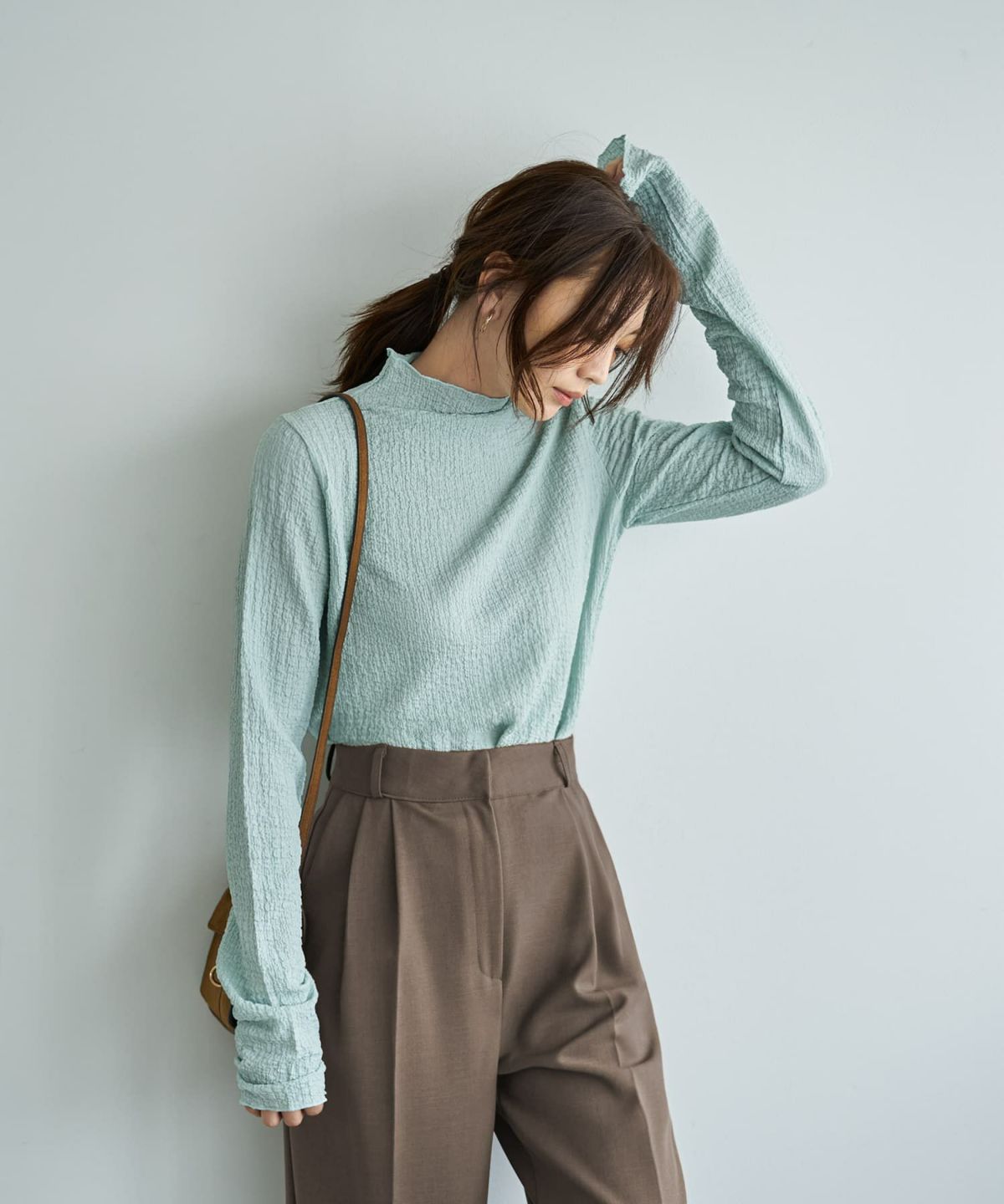 着用イメージ 166cm ミント