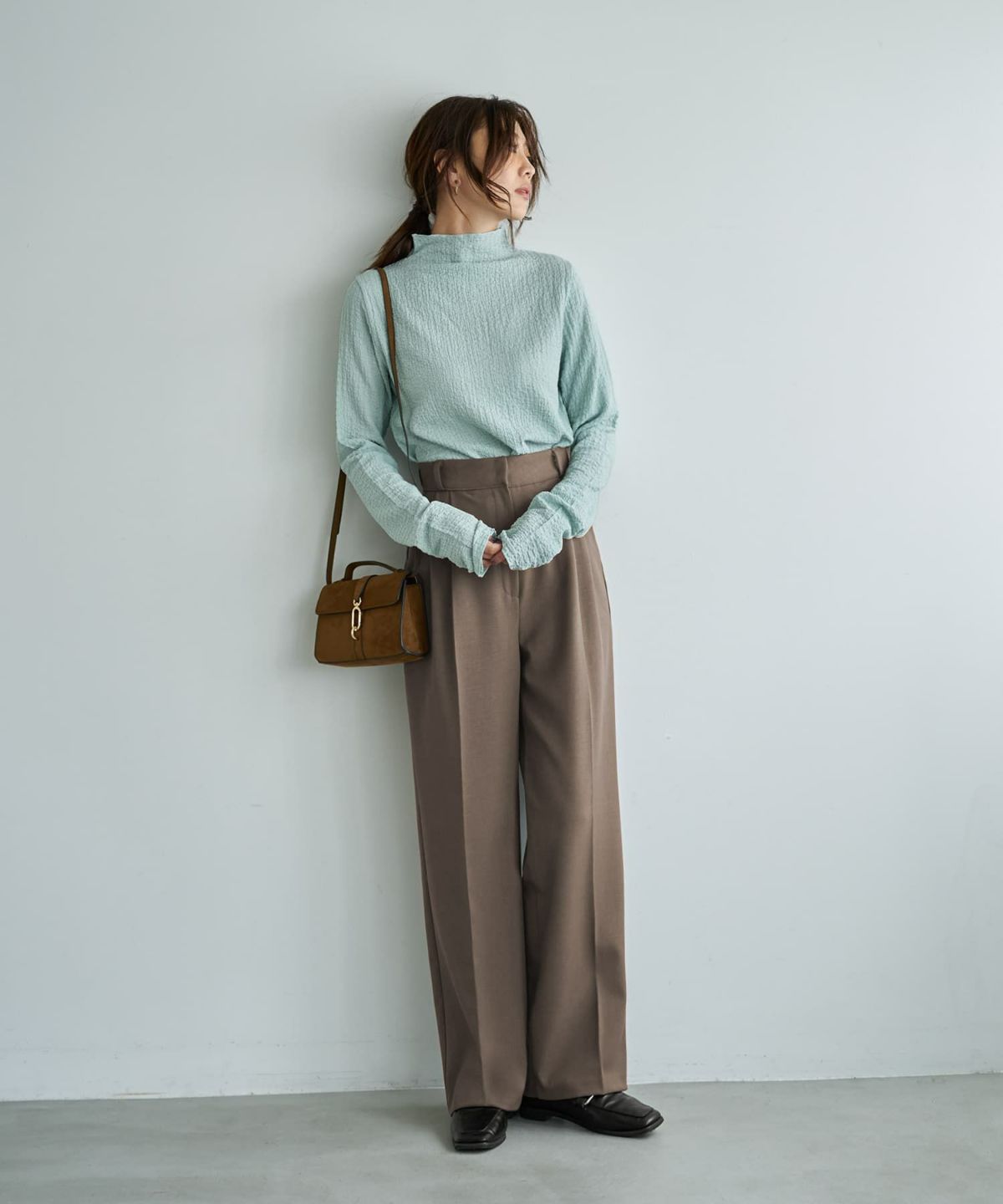 着用イメージ 166cm ミント