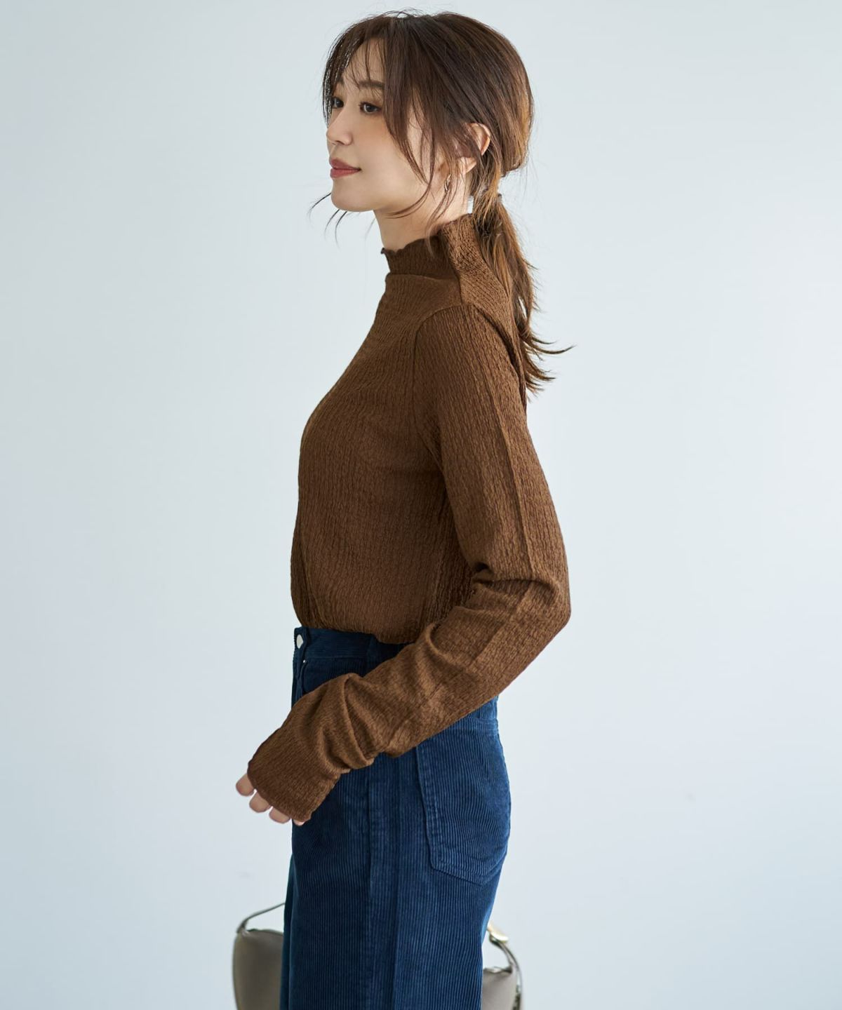 着用イメージ 166cm ブラウン