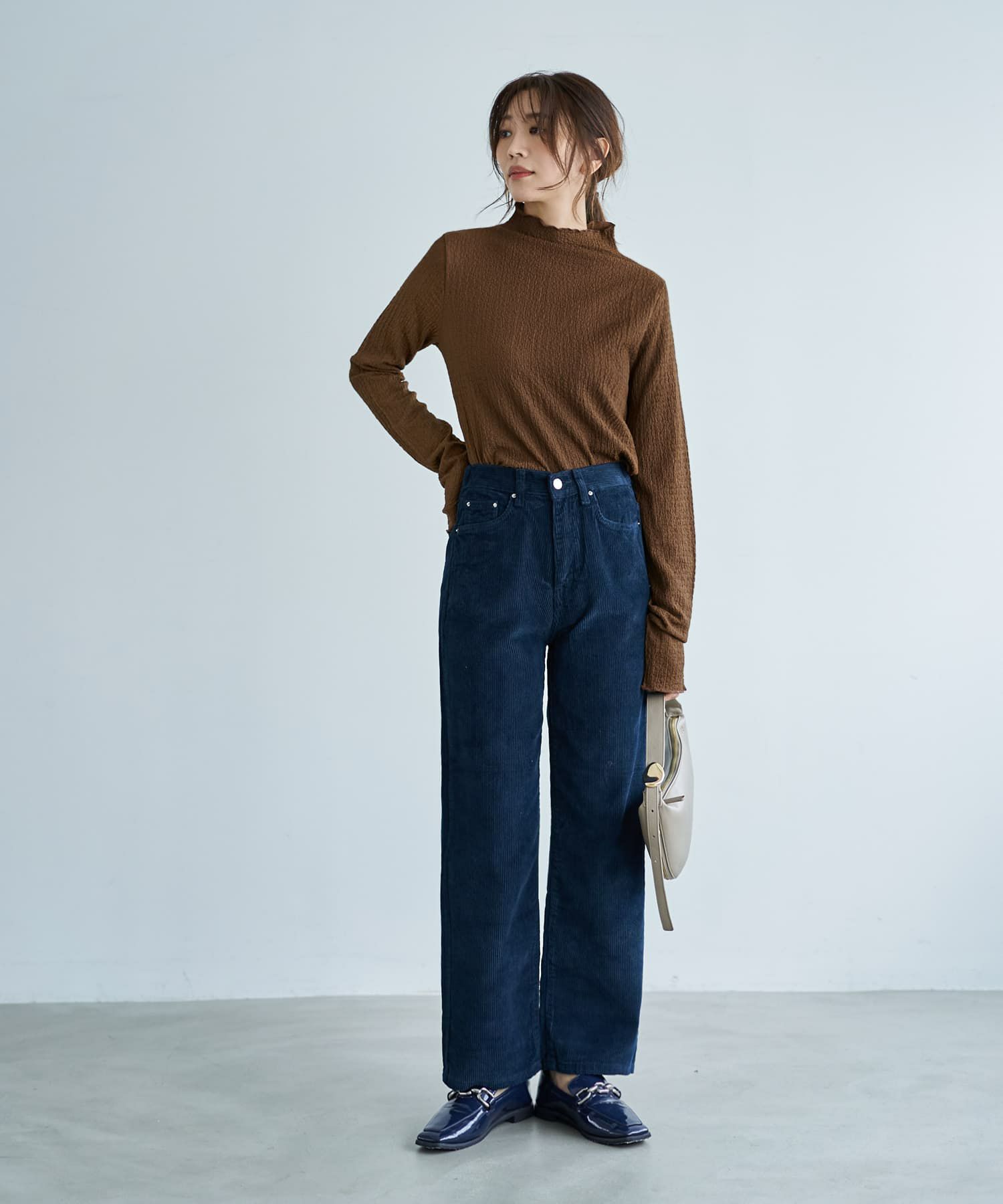 着用イメージ 166cm ブラウン