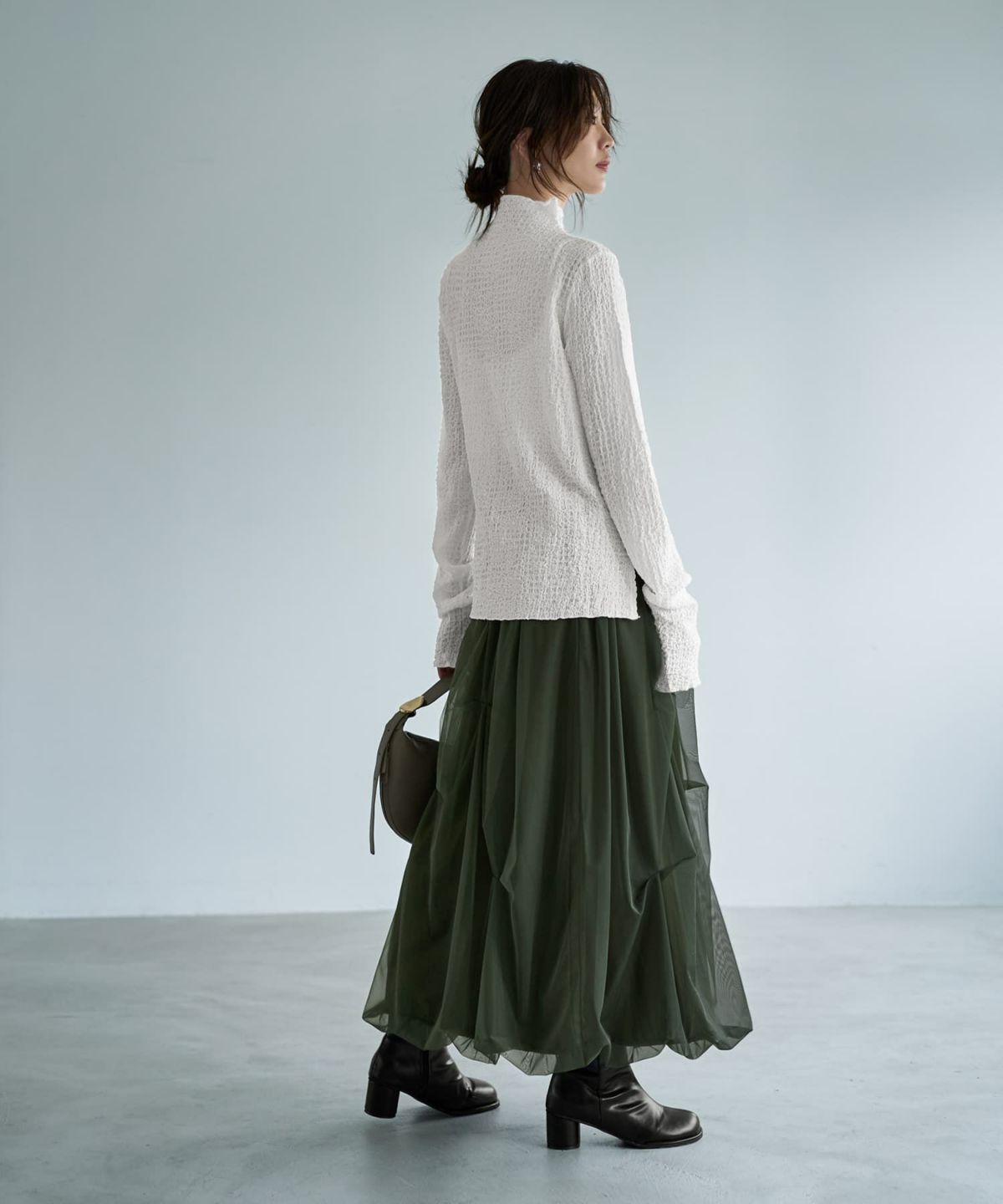 着用イメージ 166cm ホワイト