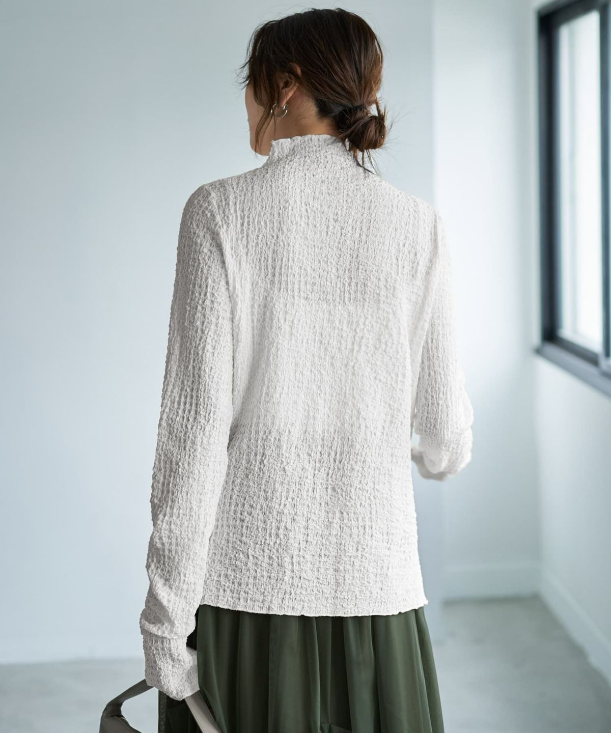 着用イメージ 166cm ホワイト