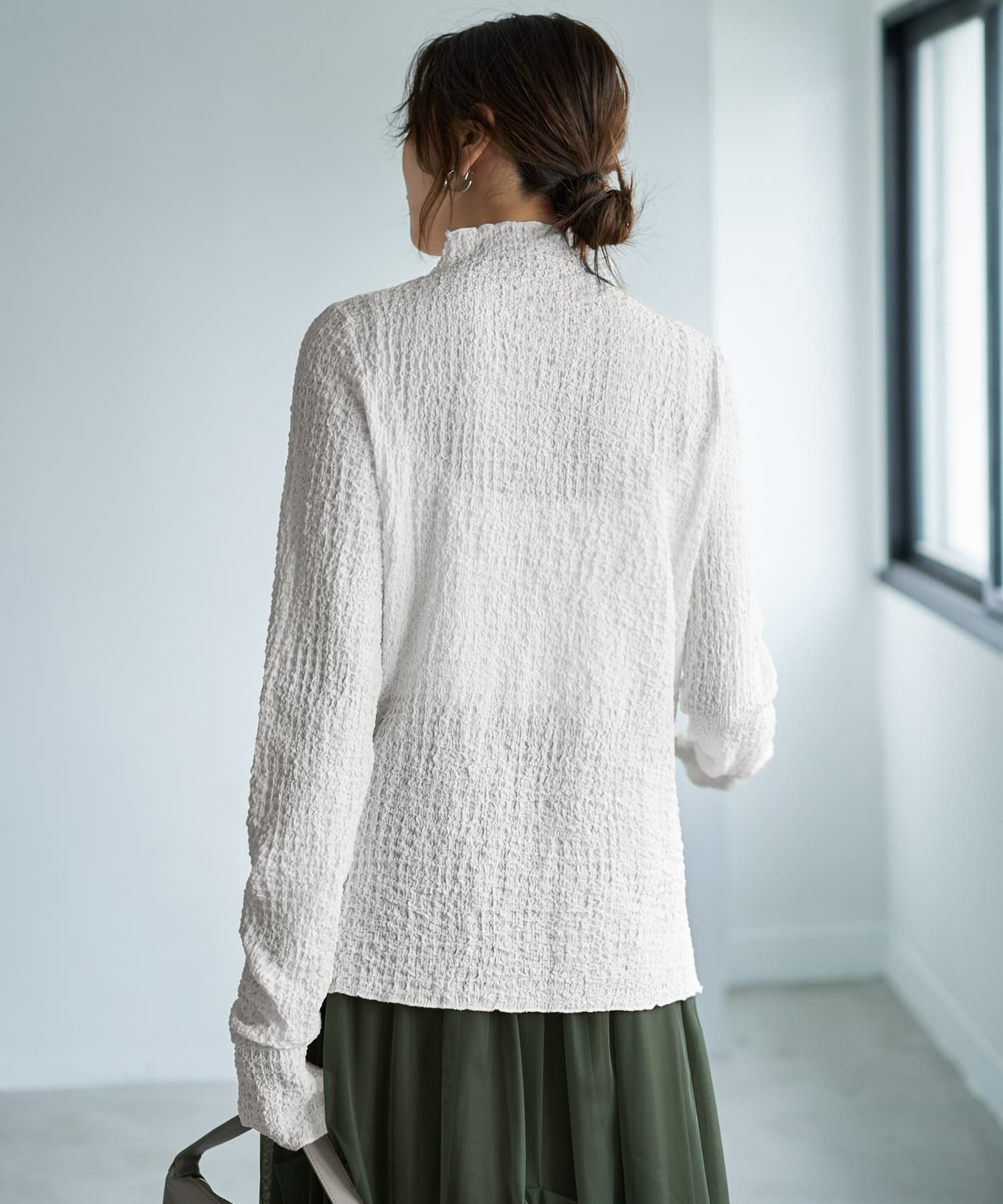 着用イメージ 166cm ホワイト
