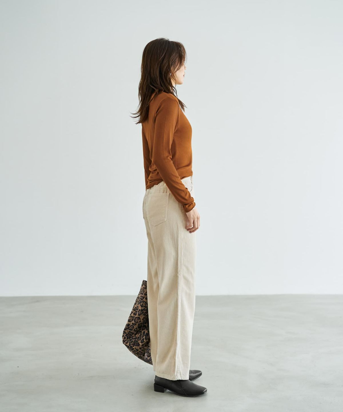 着用イメージ 166cm ライトブラウン