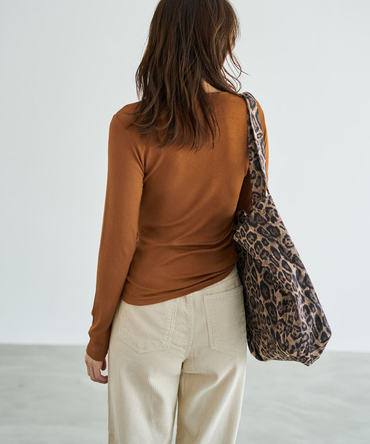 着用イメージ 166cm ライトブラウン