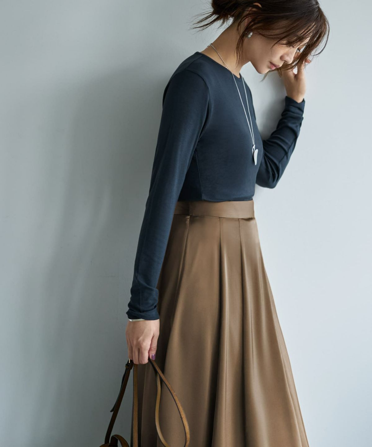 着用イメージ 166cm チャコール