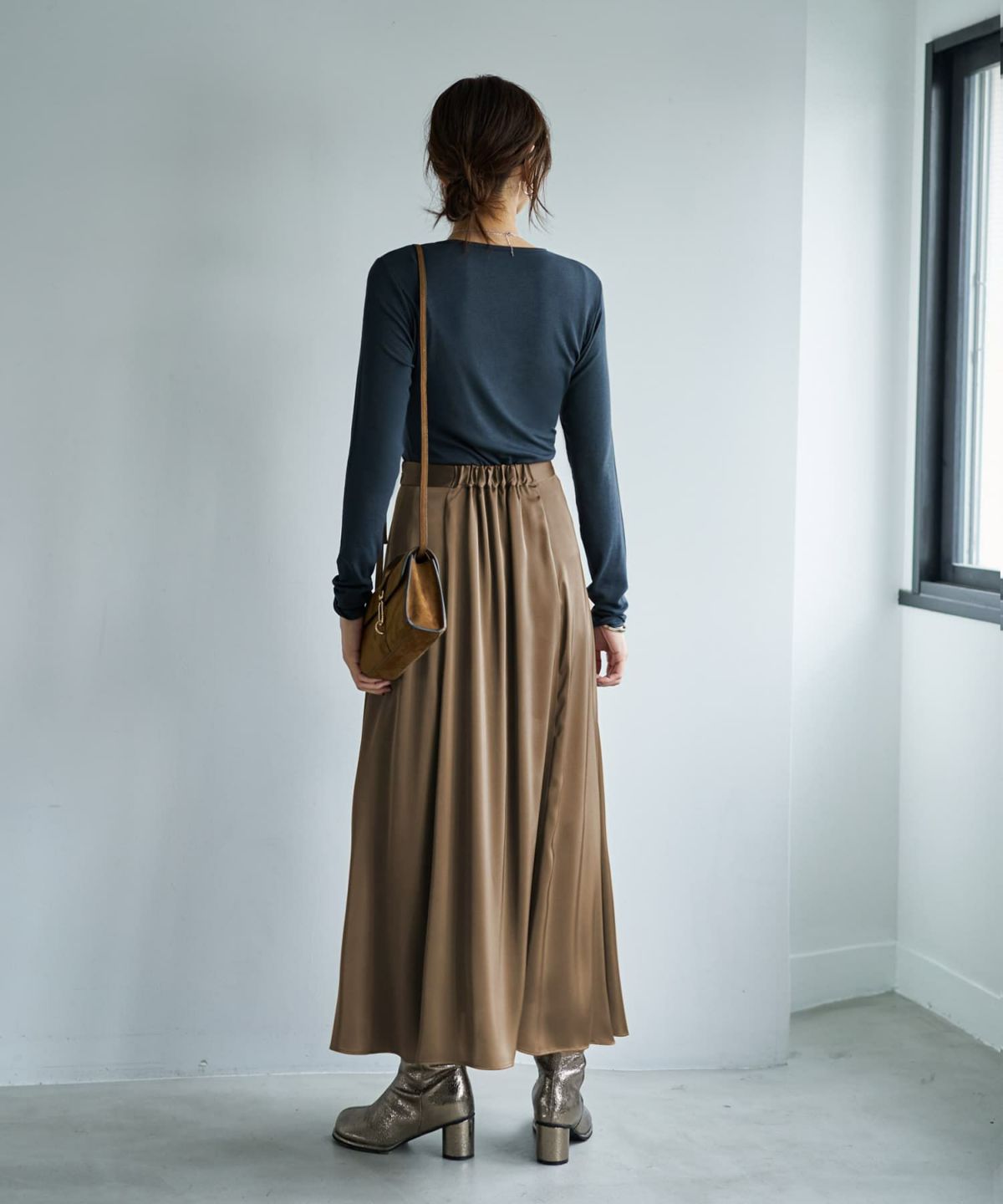 着用イメージ 166cm チャコール