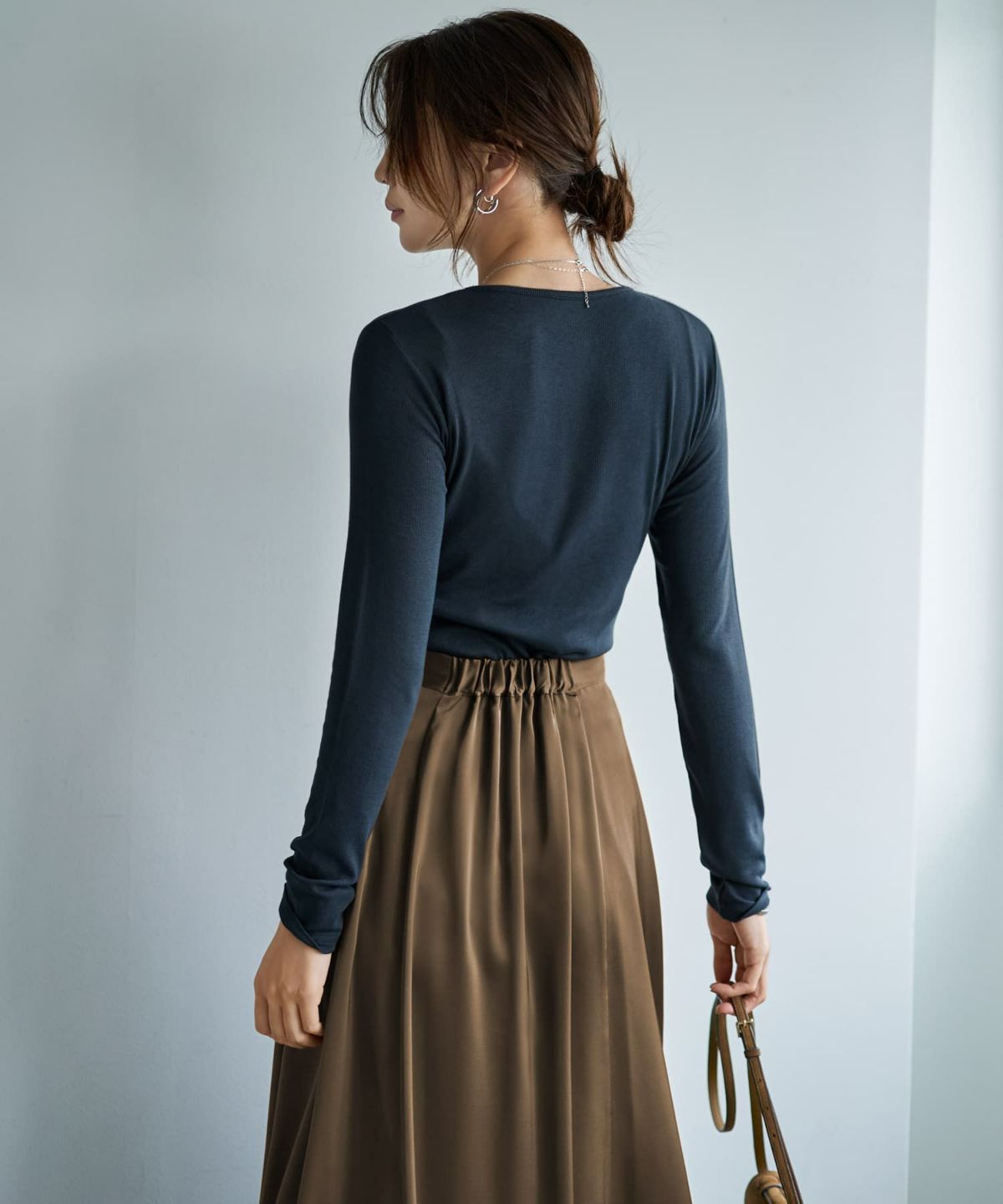 着用イメージ 166cm チャコール