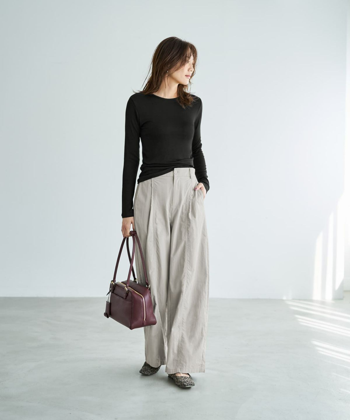 着用イメージ 166cm ブラック