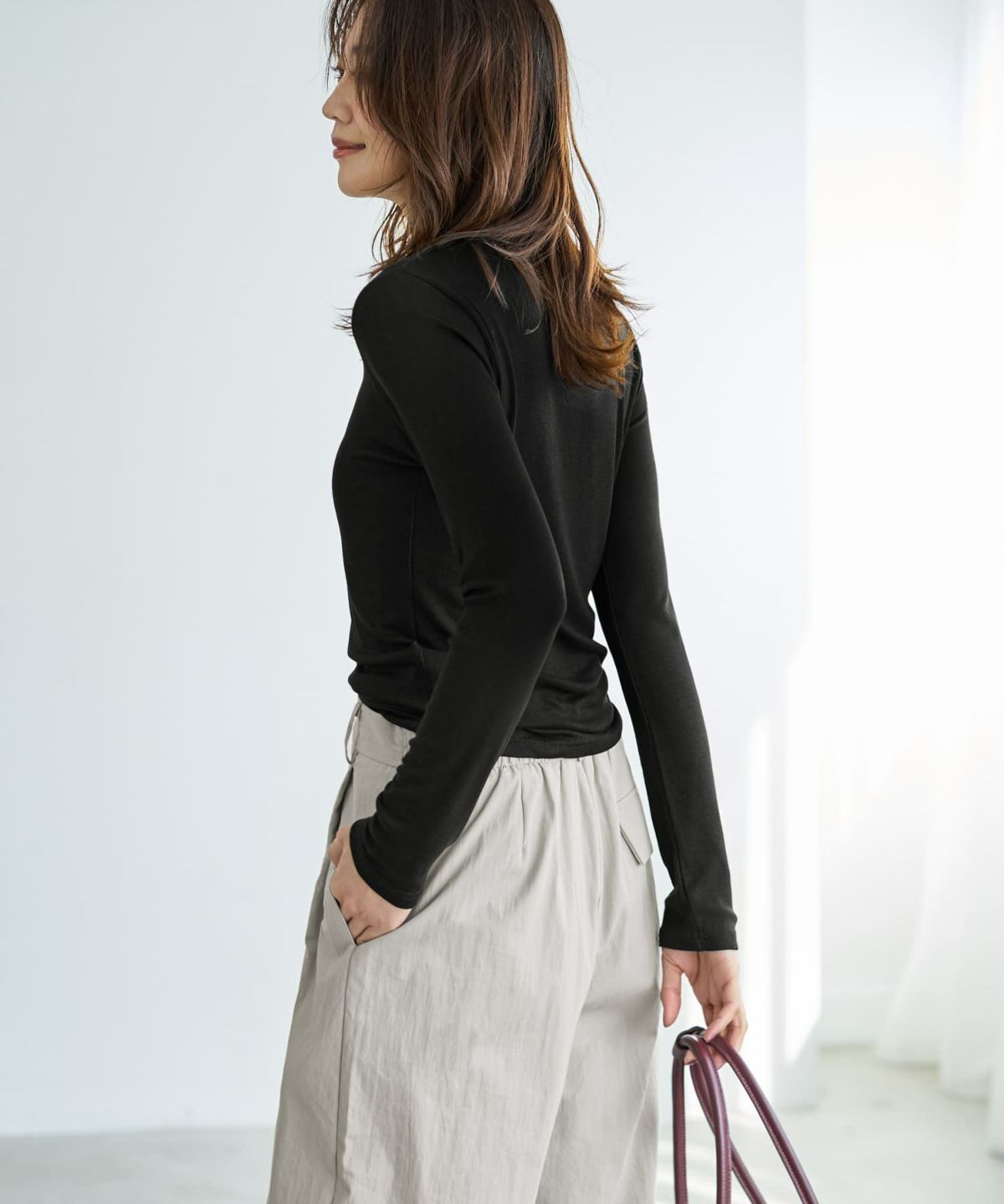 着用イメージ 166cm ブラック