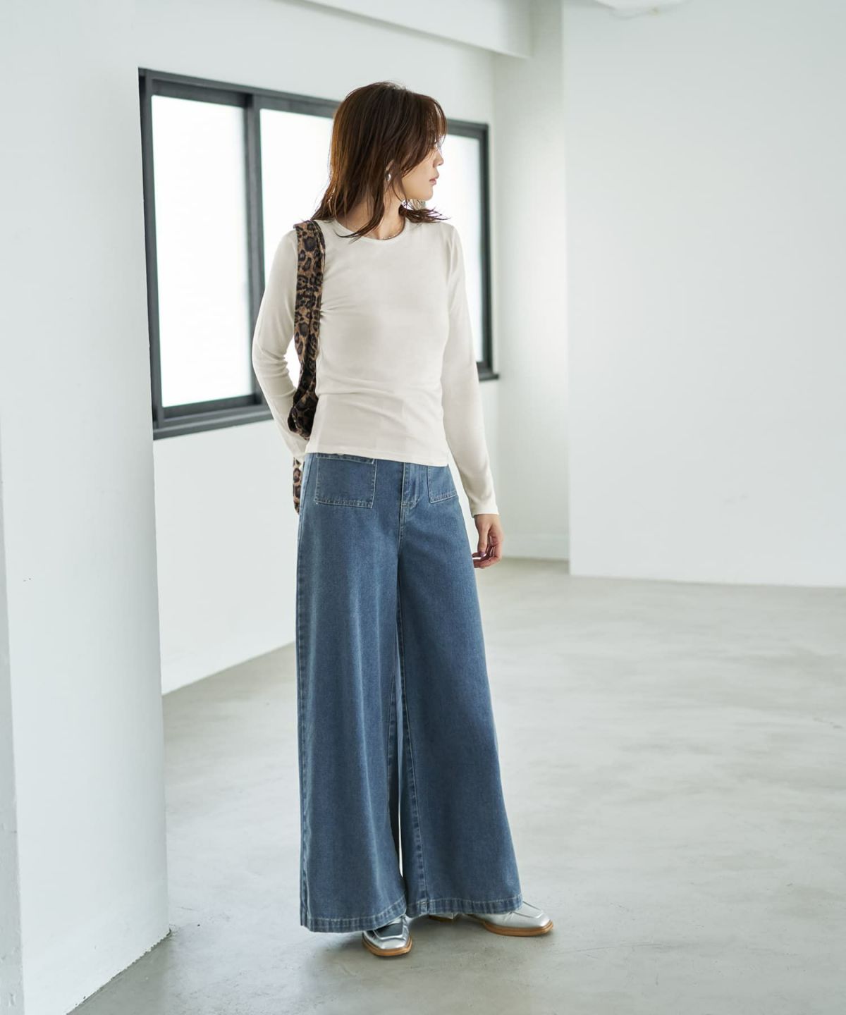 着用イメージ 166cm ホワイト