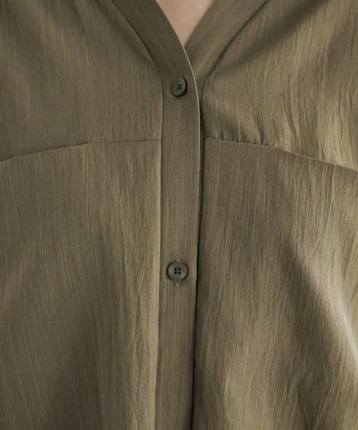 着用イメージ 166cm カーキ