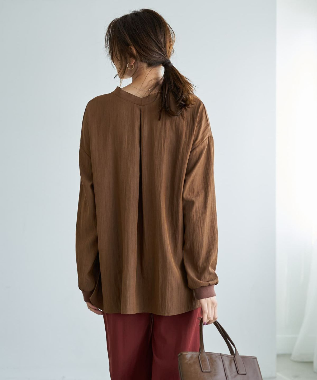 着用イメージ 166cm ブラウン